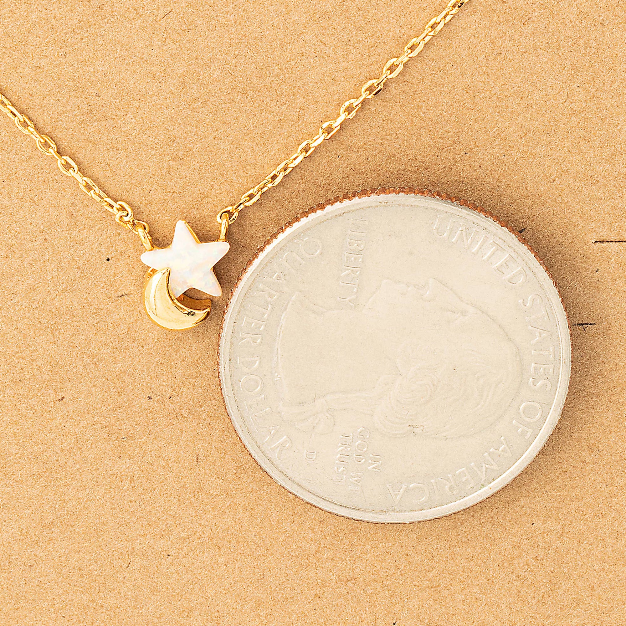 Star Moon Charm Necklace