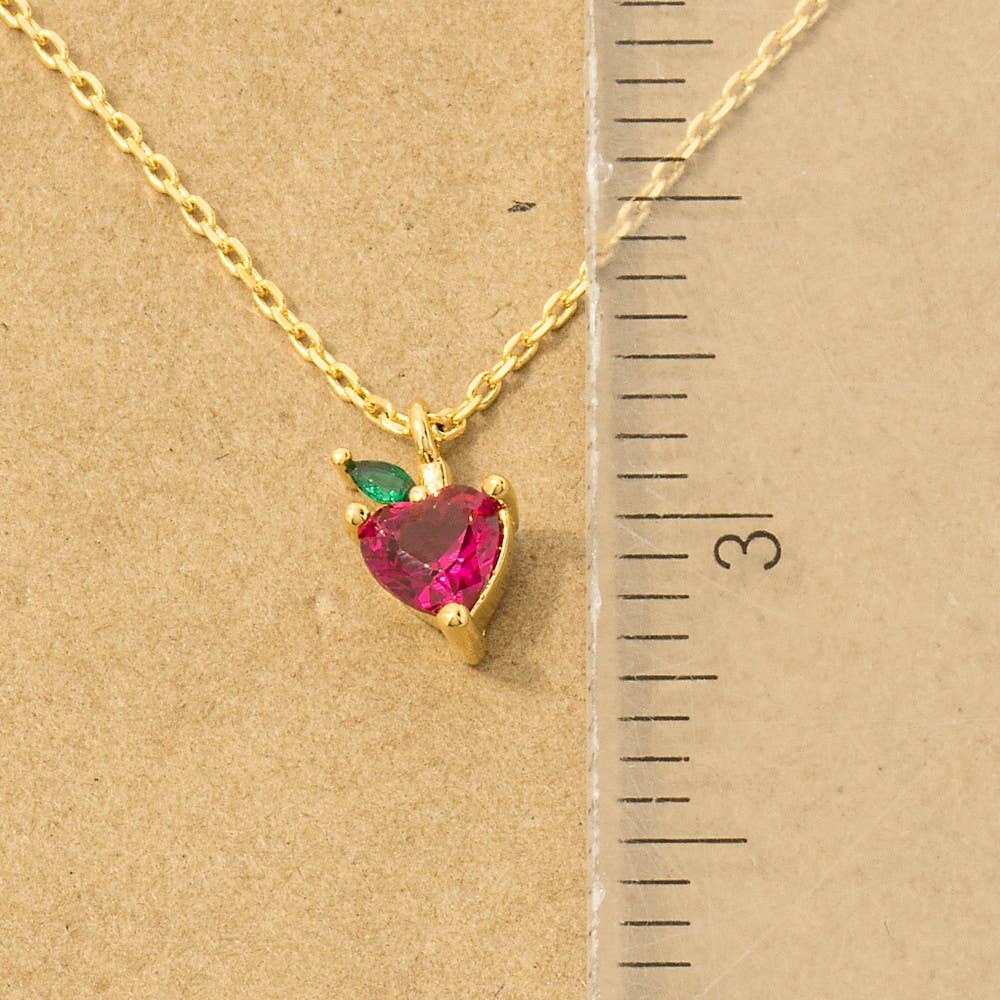 Strawberry Heart Necklace