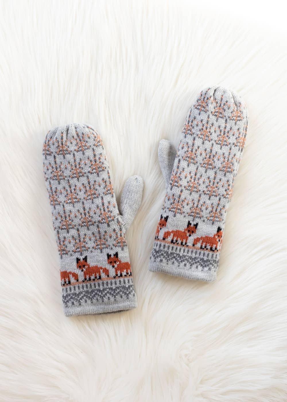 Gray Fox Mittens