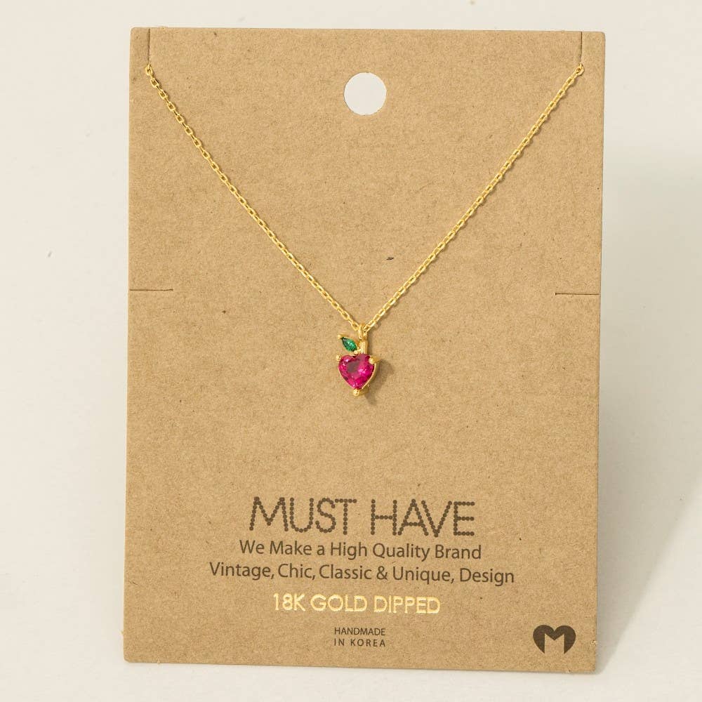 Strawberry Heart Necklace