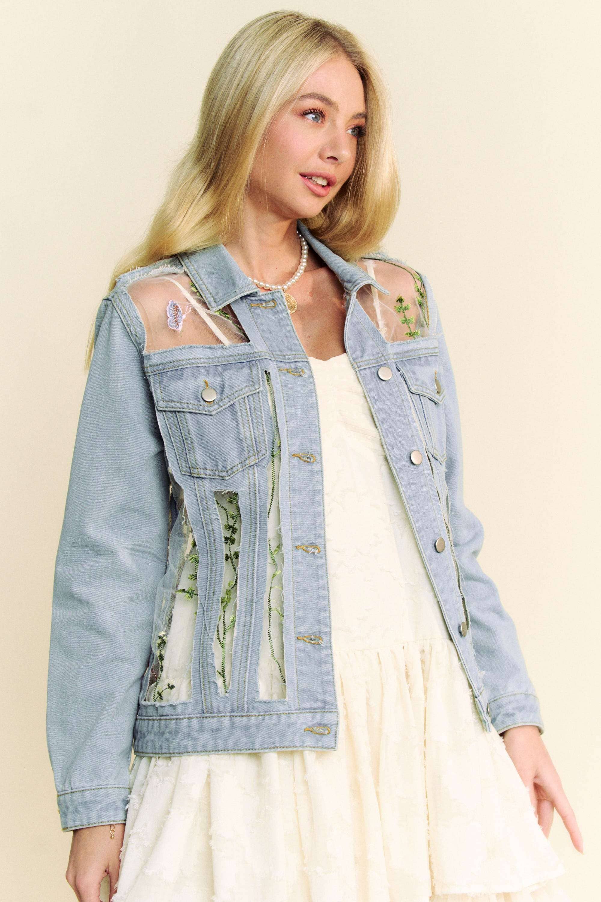 Floral Denim Jacket