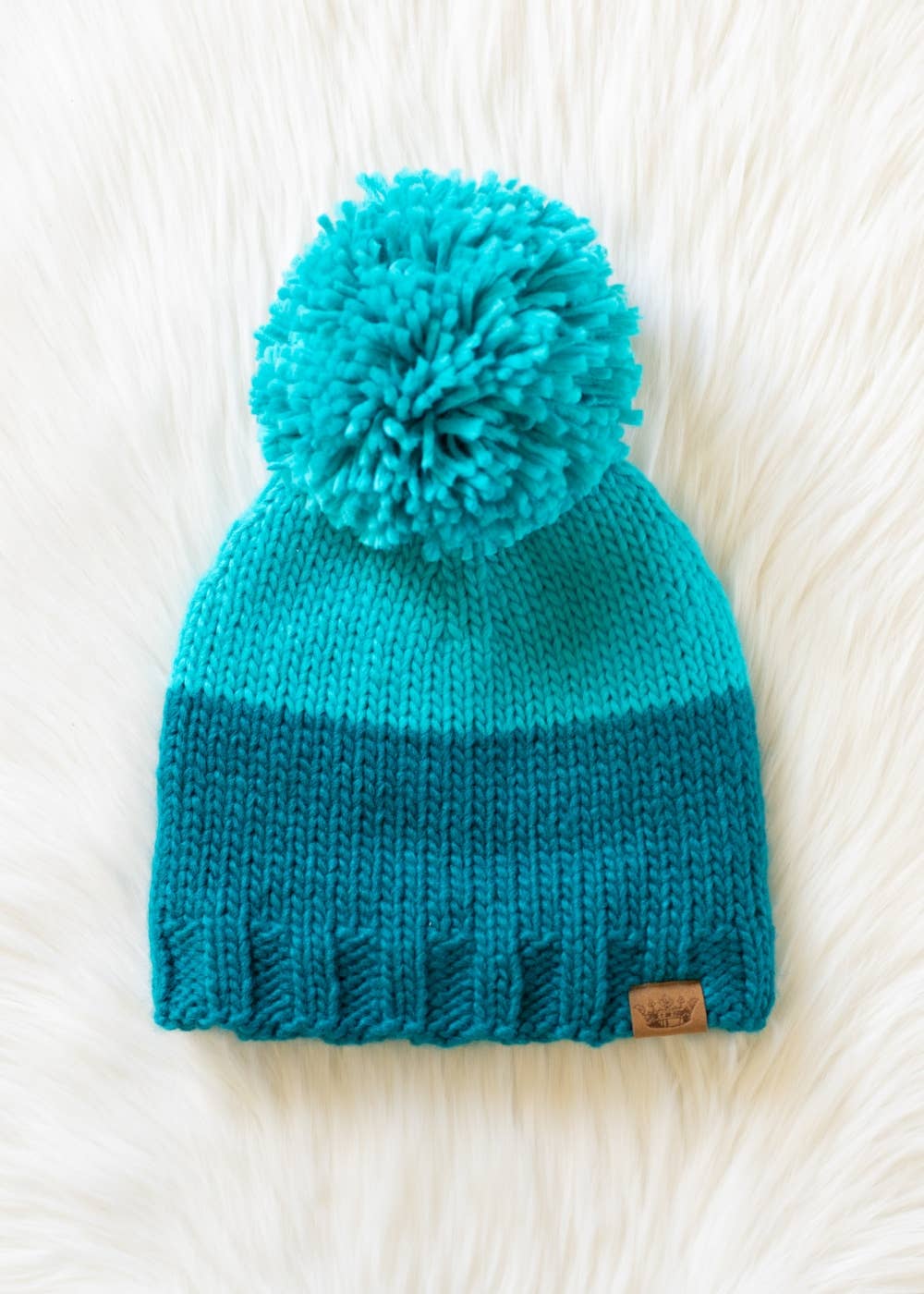 Front Row Pom Hat - Turquoise Pom Pom Hat
