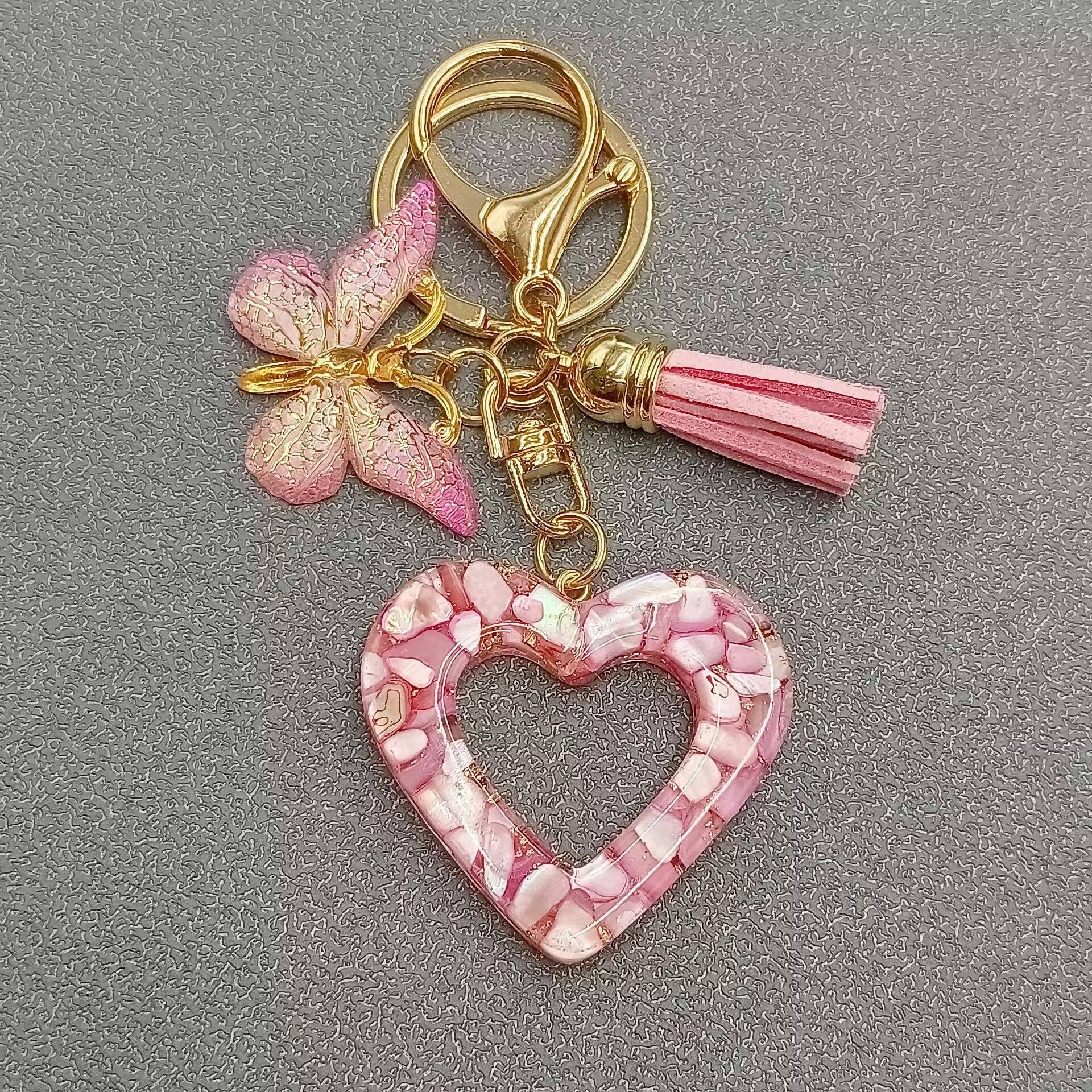 Heart & Butterfly Keychain