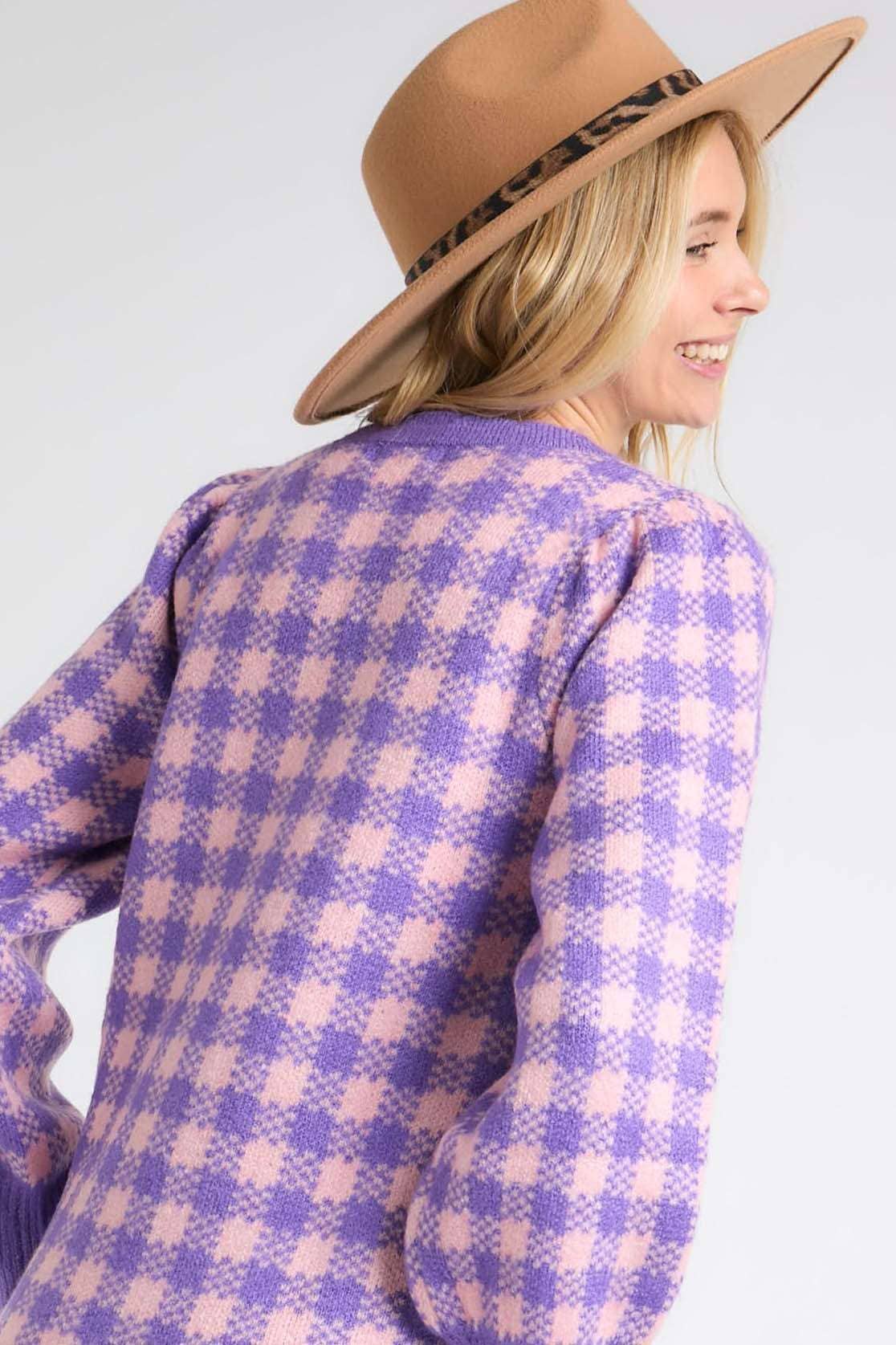 Checker Sweater Dress