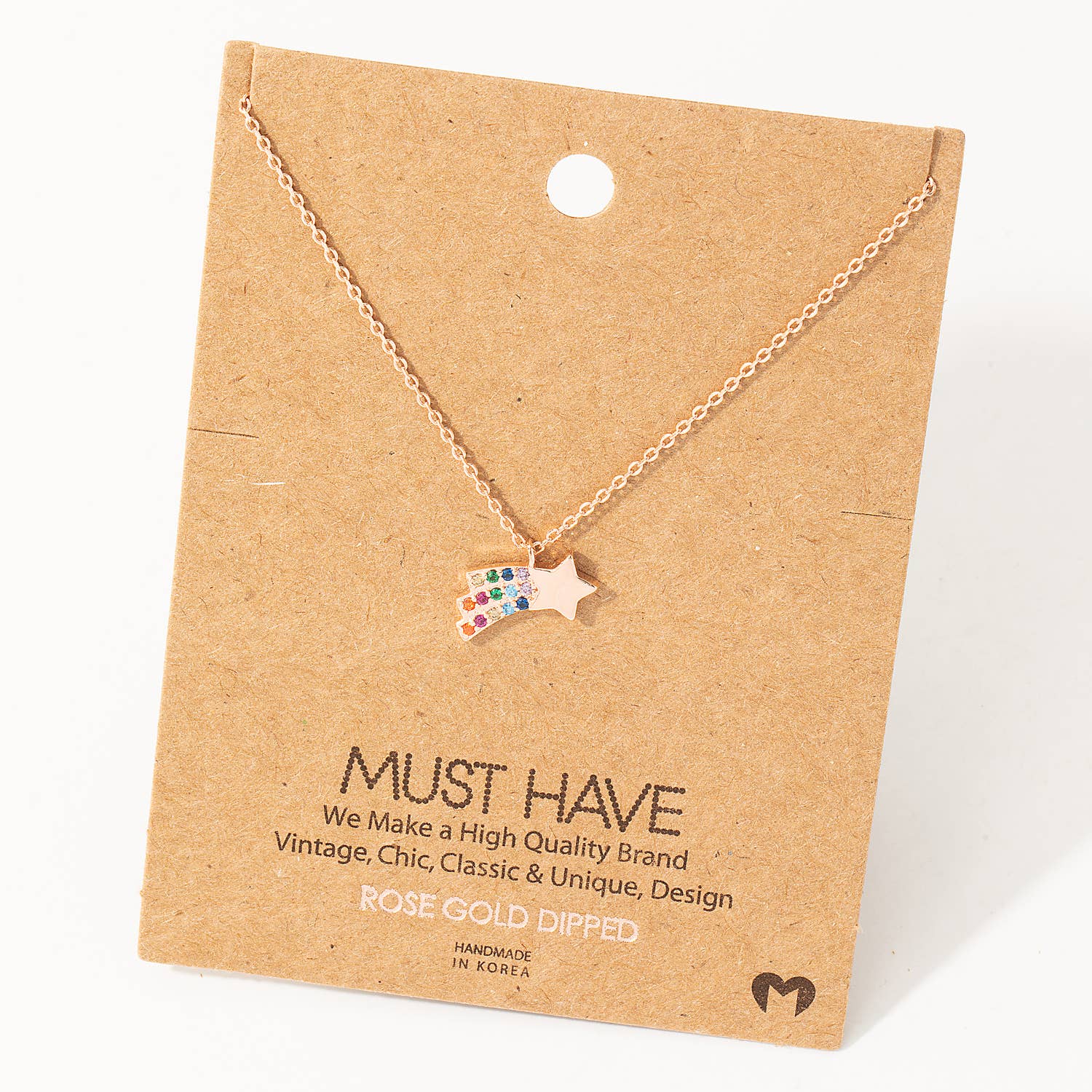 Rainbow Shooting Star Necklace