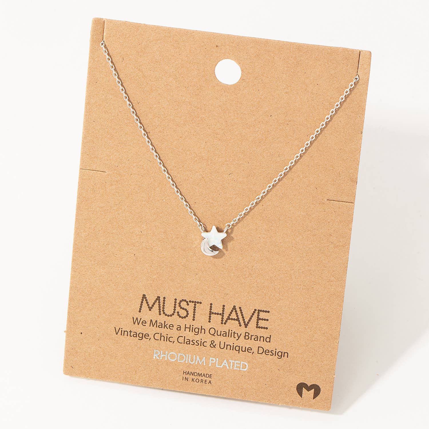 Star Moon Charm Necklace