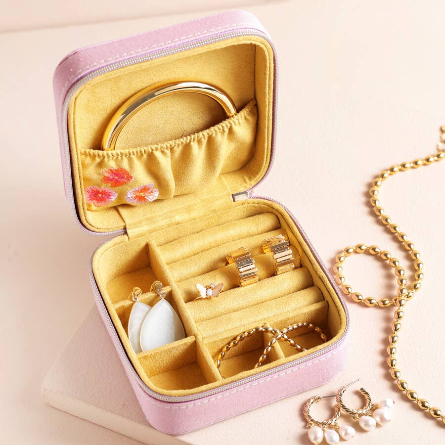 Floral Travel Jewelry Box