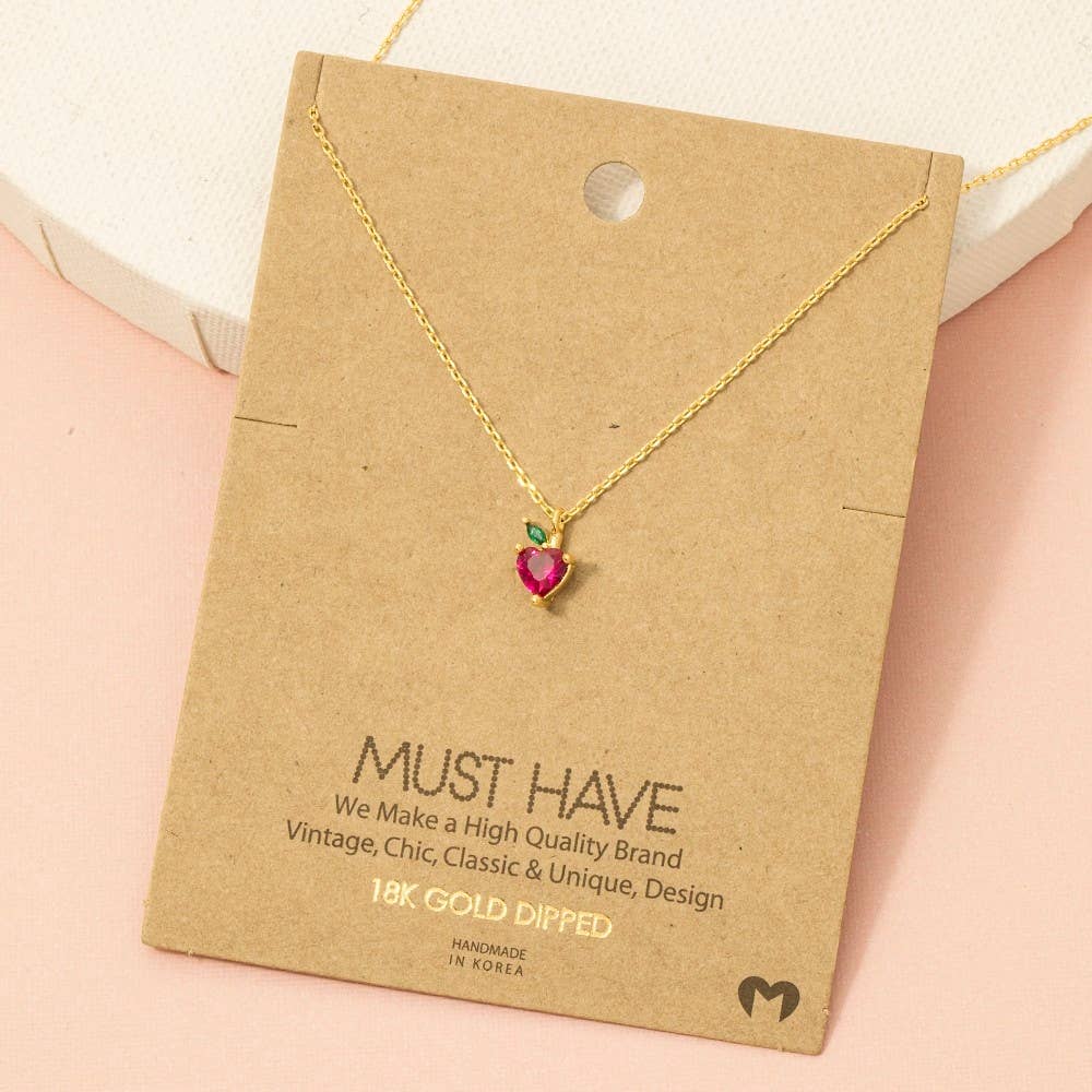 Strawberry Heart Necklace