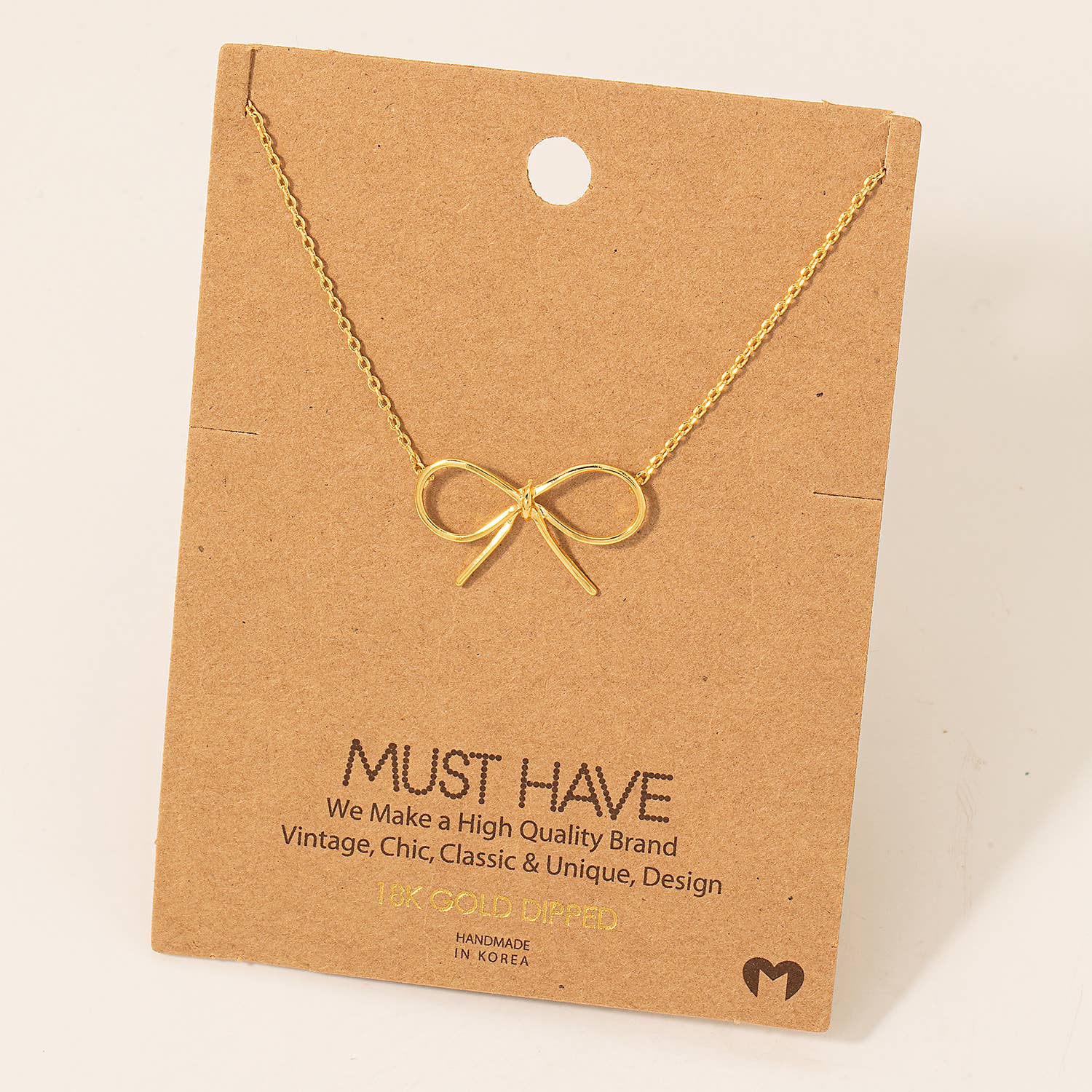 Bow Tie Pendant Necklace