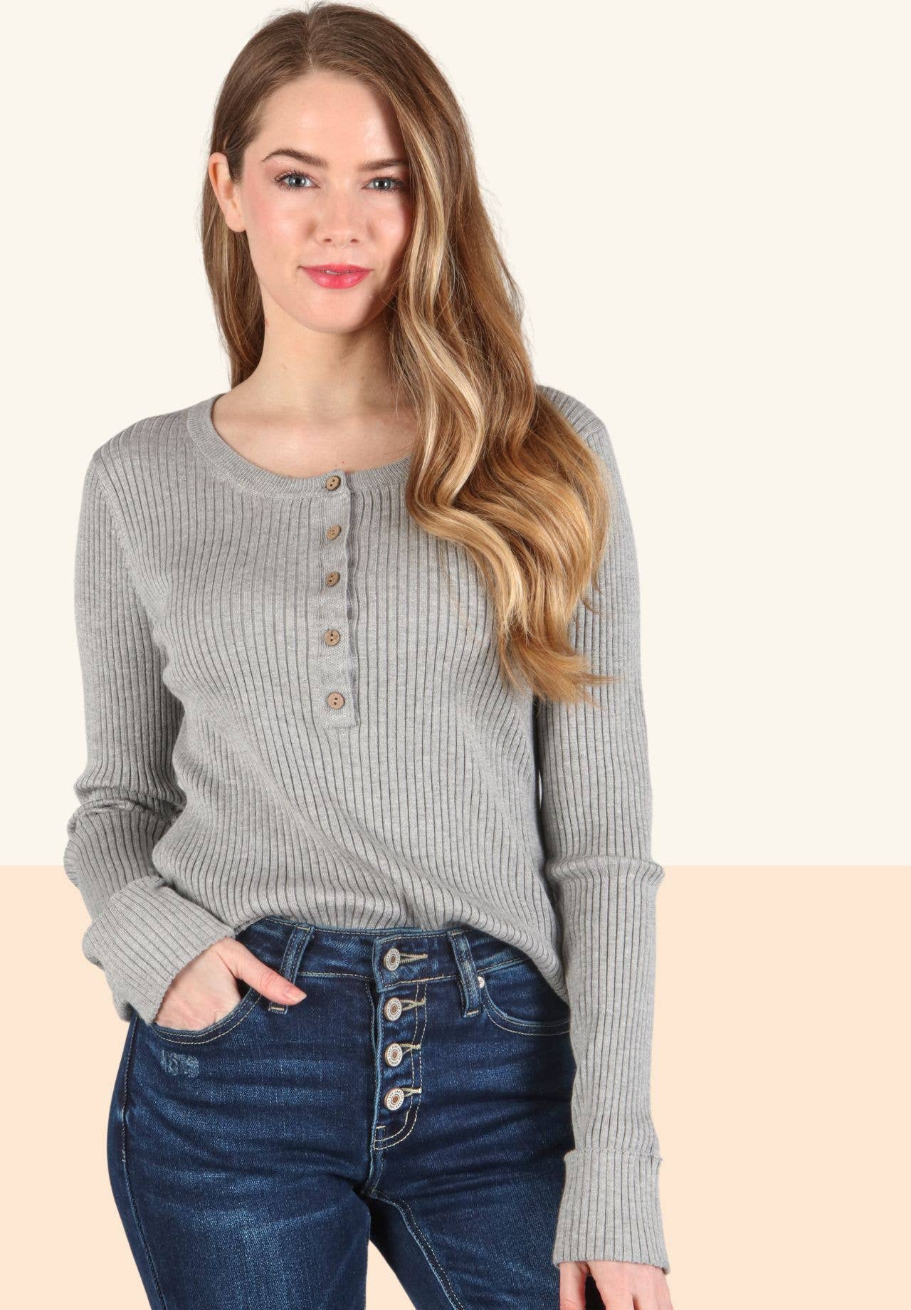 Knit Henley Top