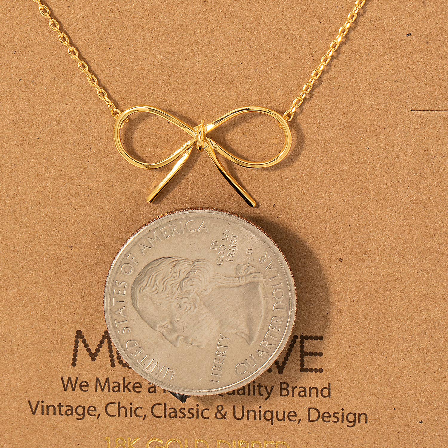 Bow Tie Pendant Necklace