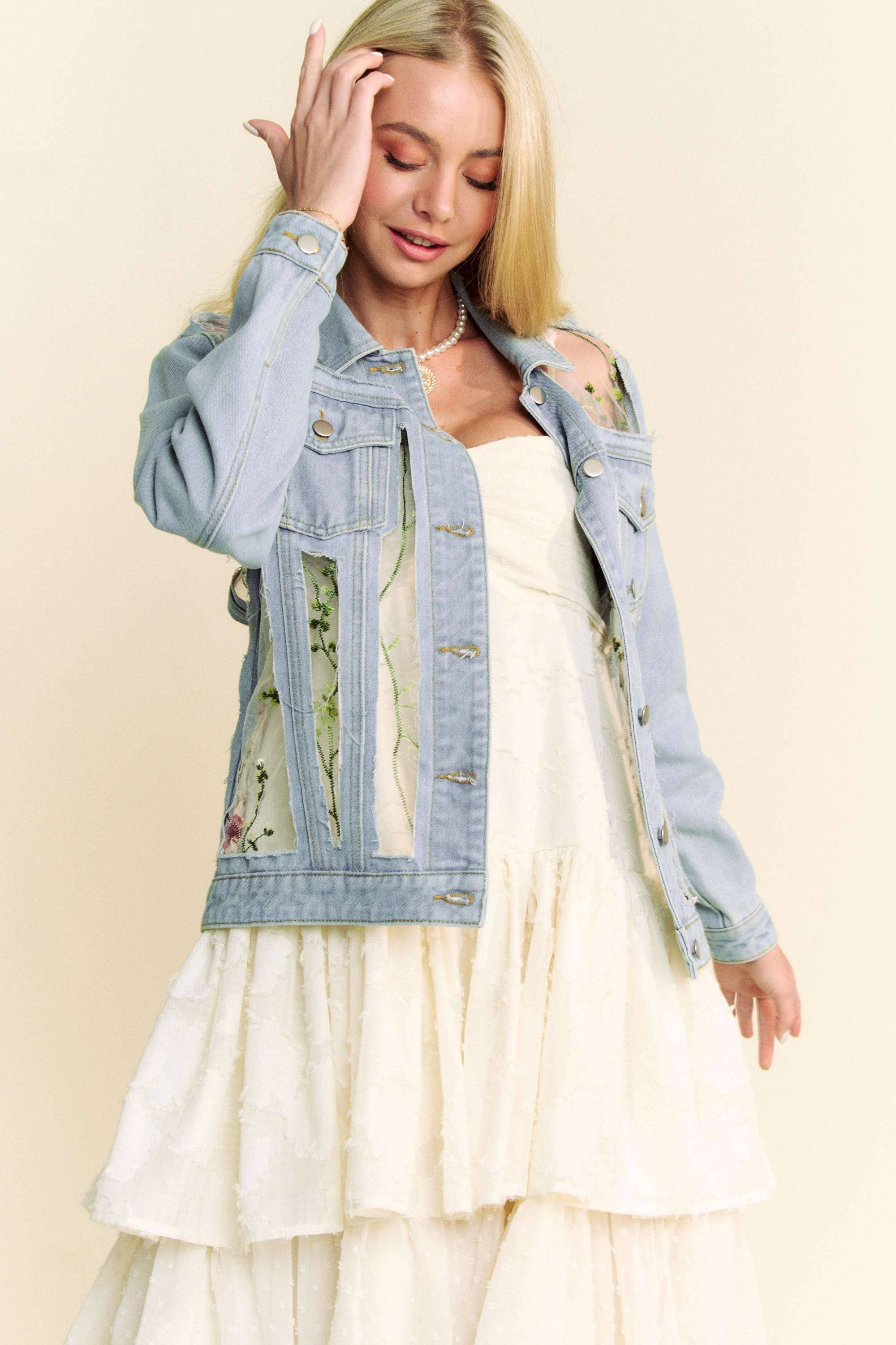 Floral Denim Jacket