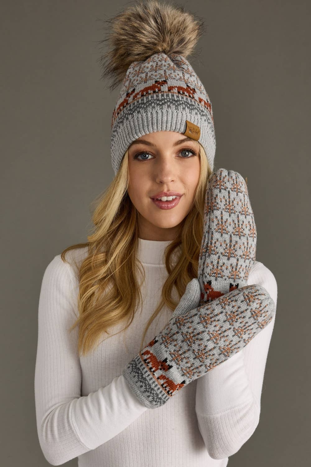 Gray Fox Mittens