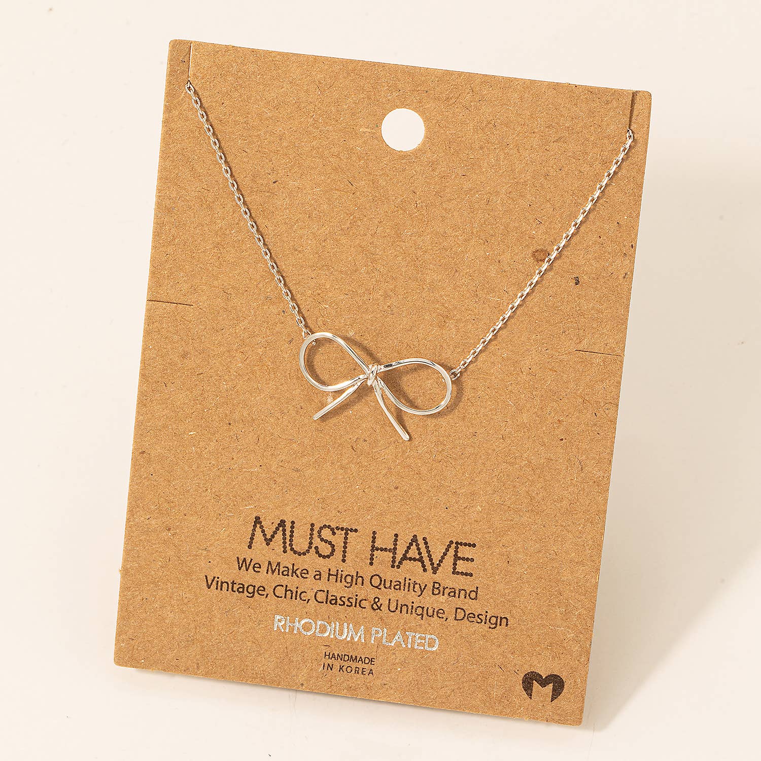 Bow Tie Pendant Necklace
