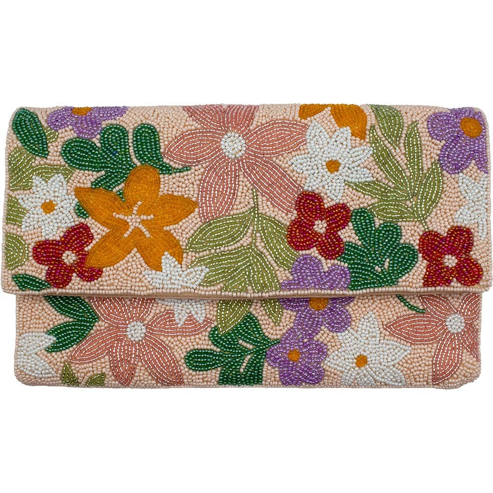 Bouquet Beaded Clutch