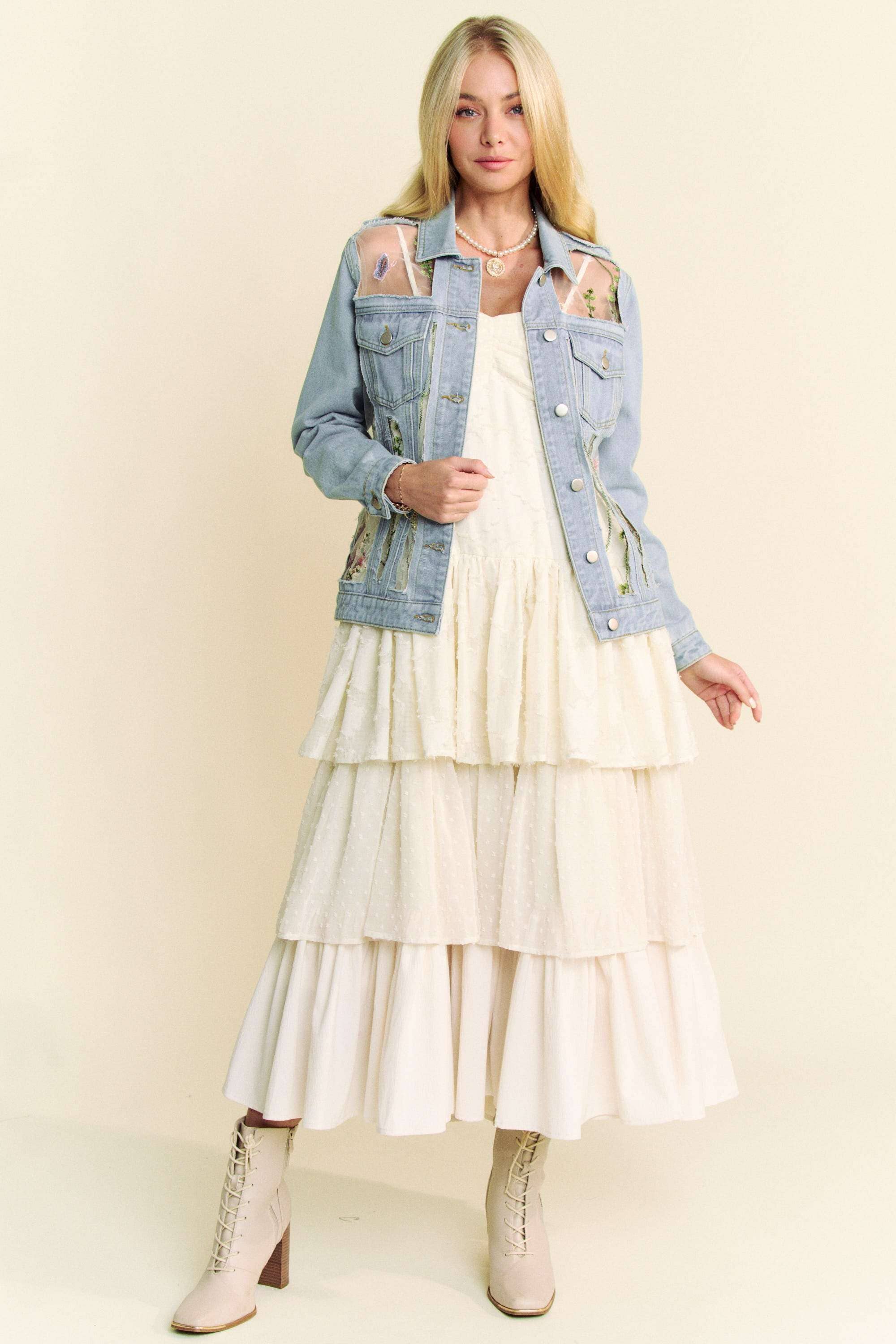 Floral Denim Jacket