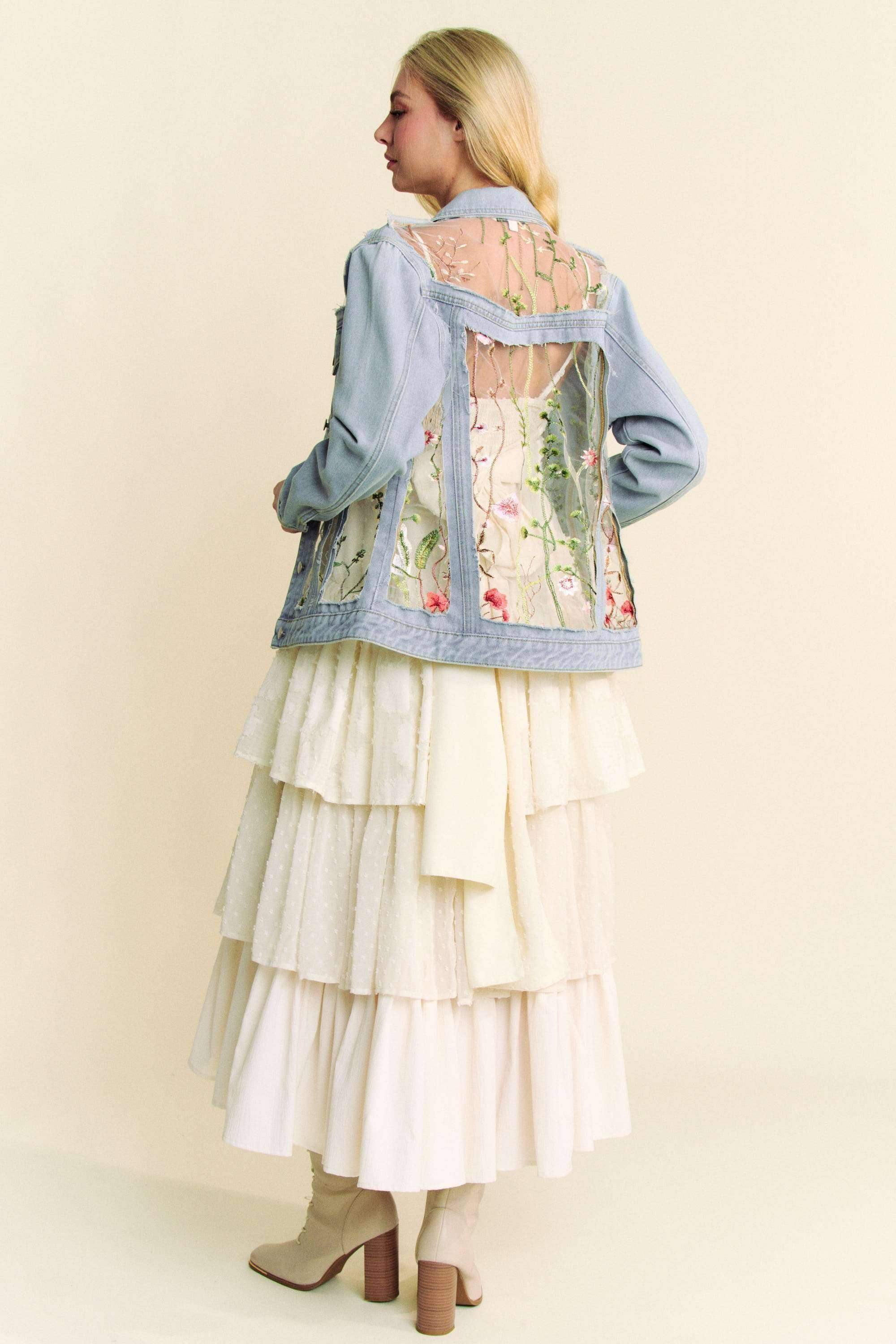 Floral Denim Jacket