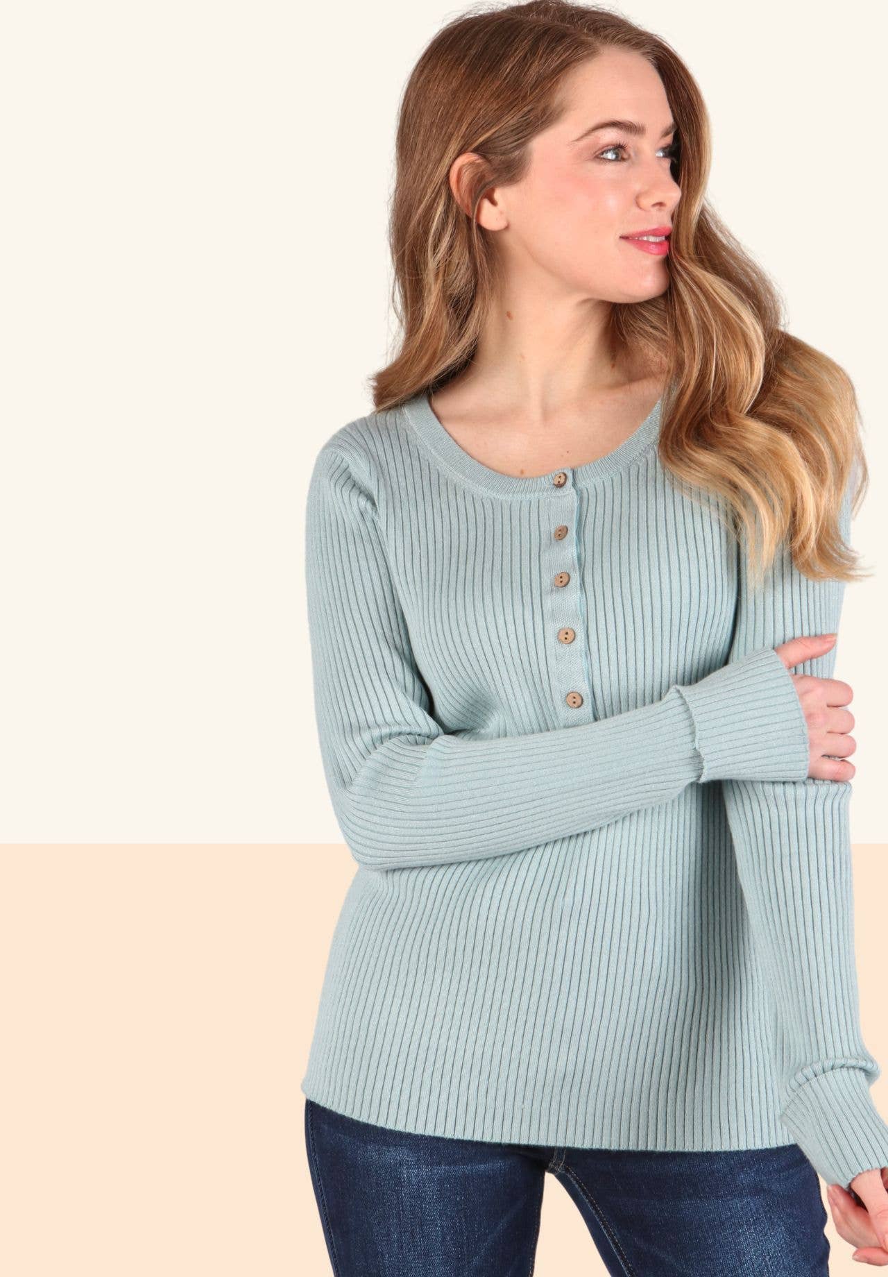 Knit Henley Top