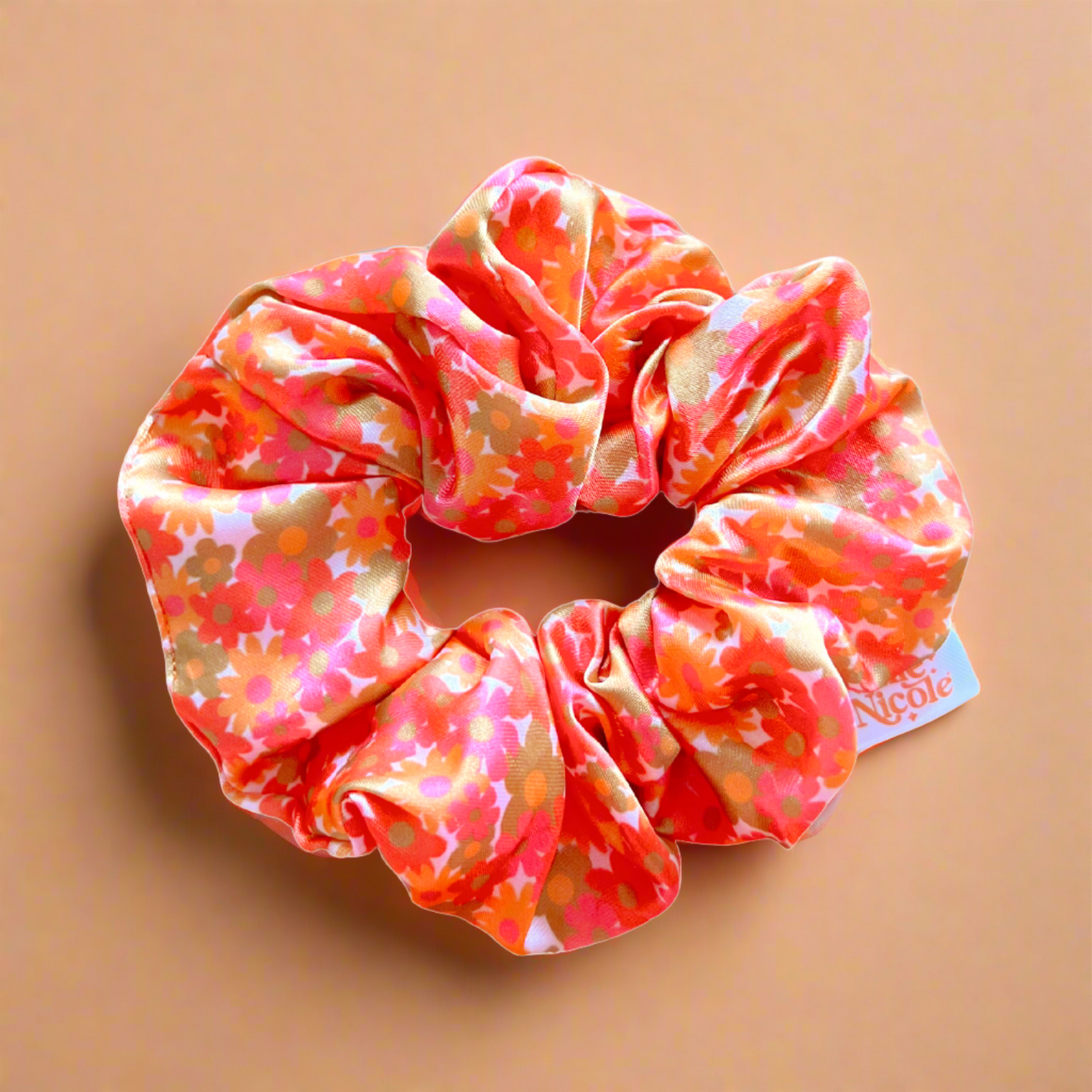 60s Floral Scrunchie
