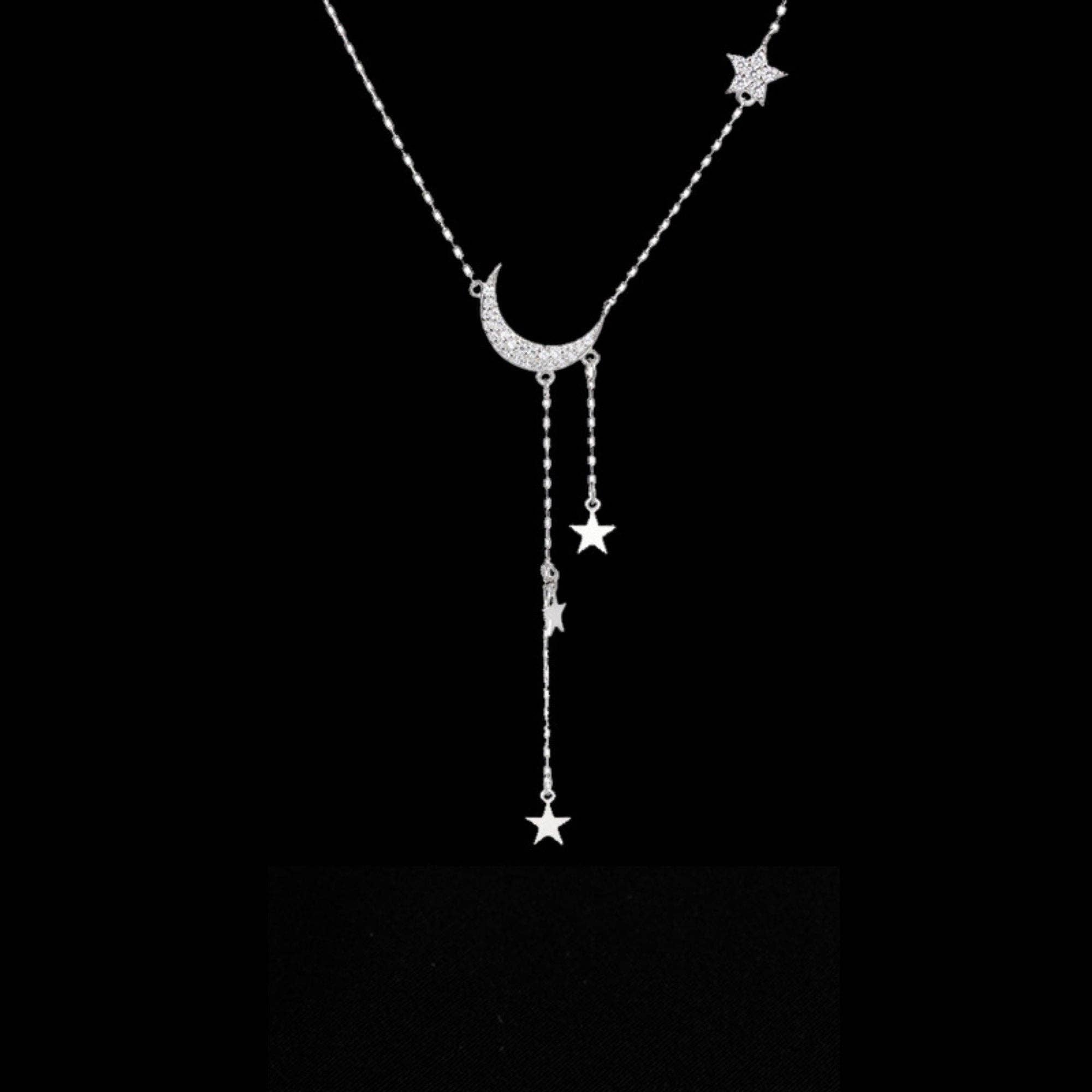 Moon Star Tassel Necklace
