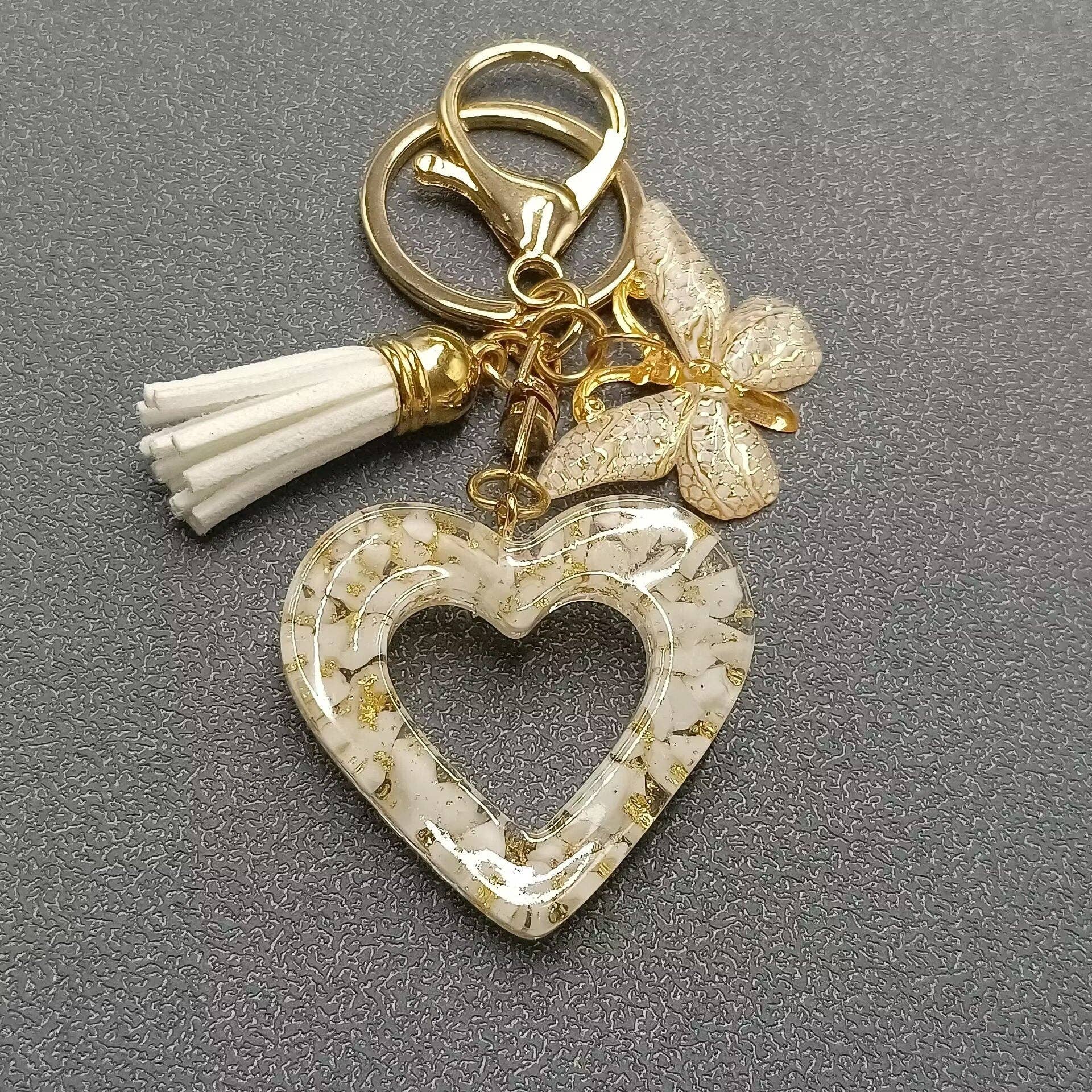 Heart & Butterfly Keychain