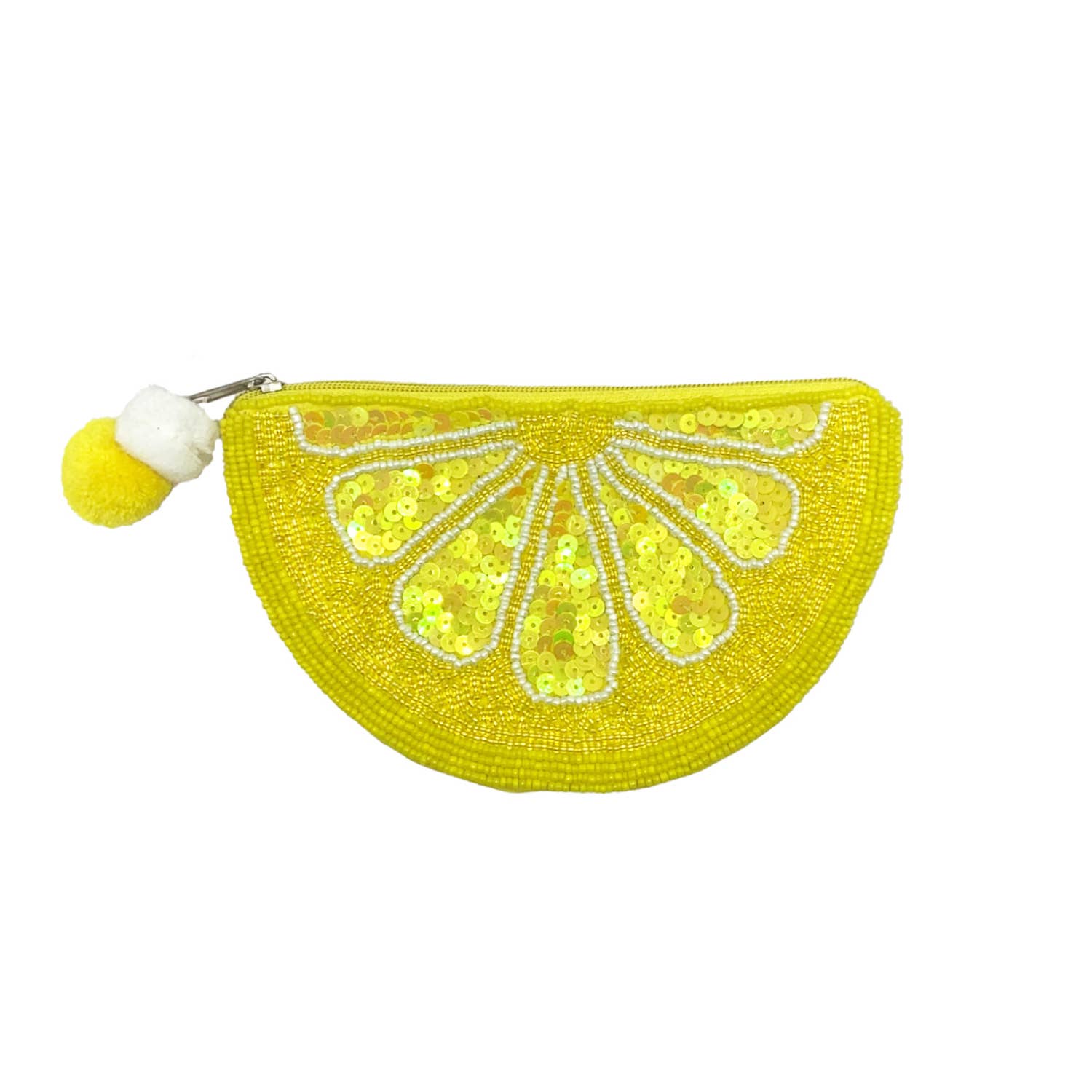 Lemon Beaded Coin Purse