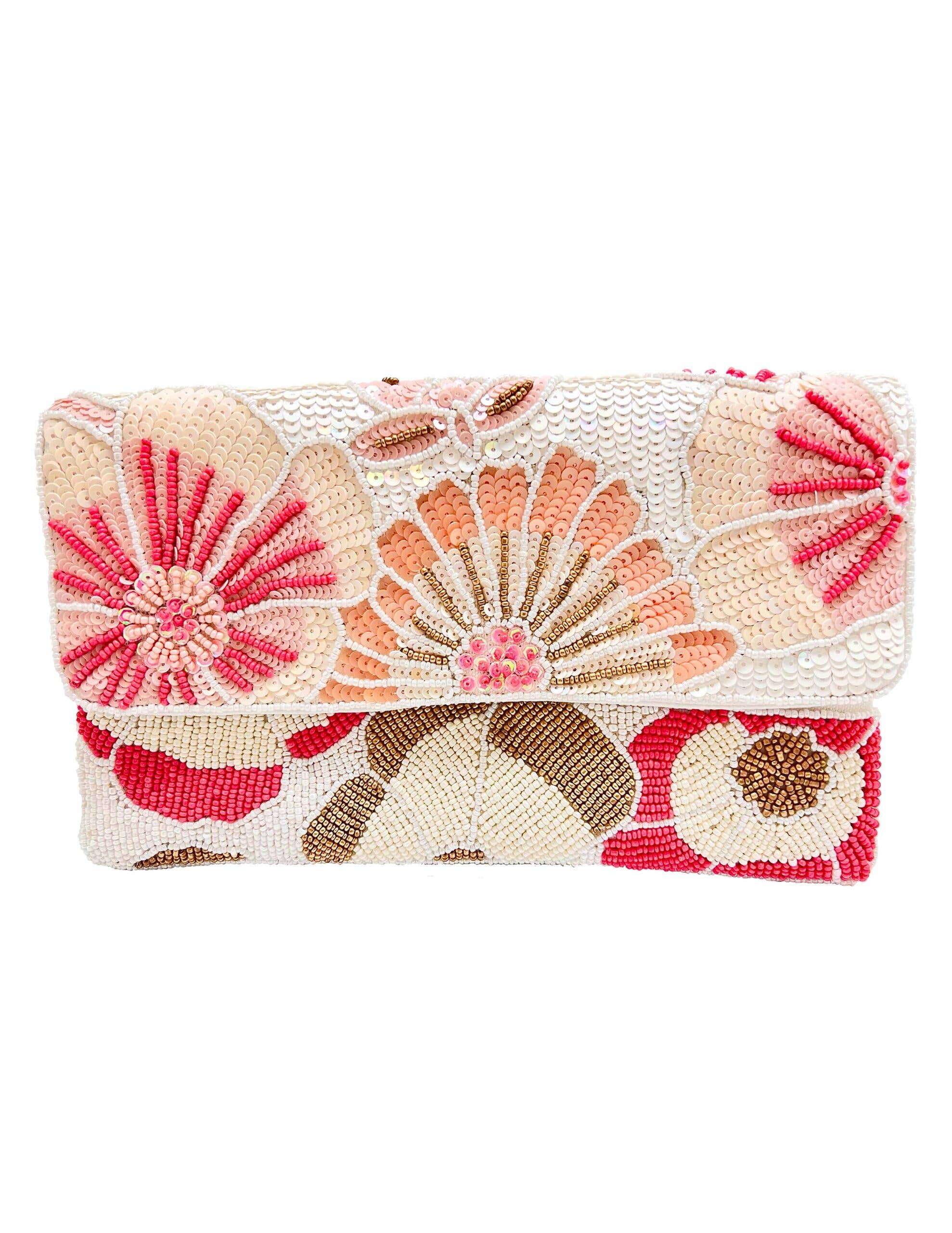 Flower Beaded Clutch