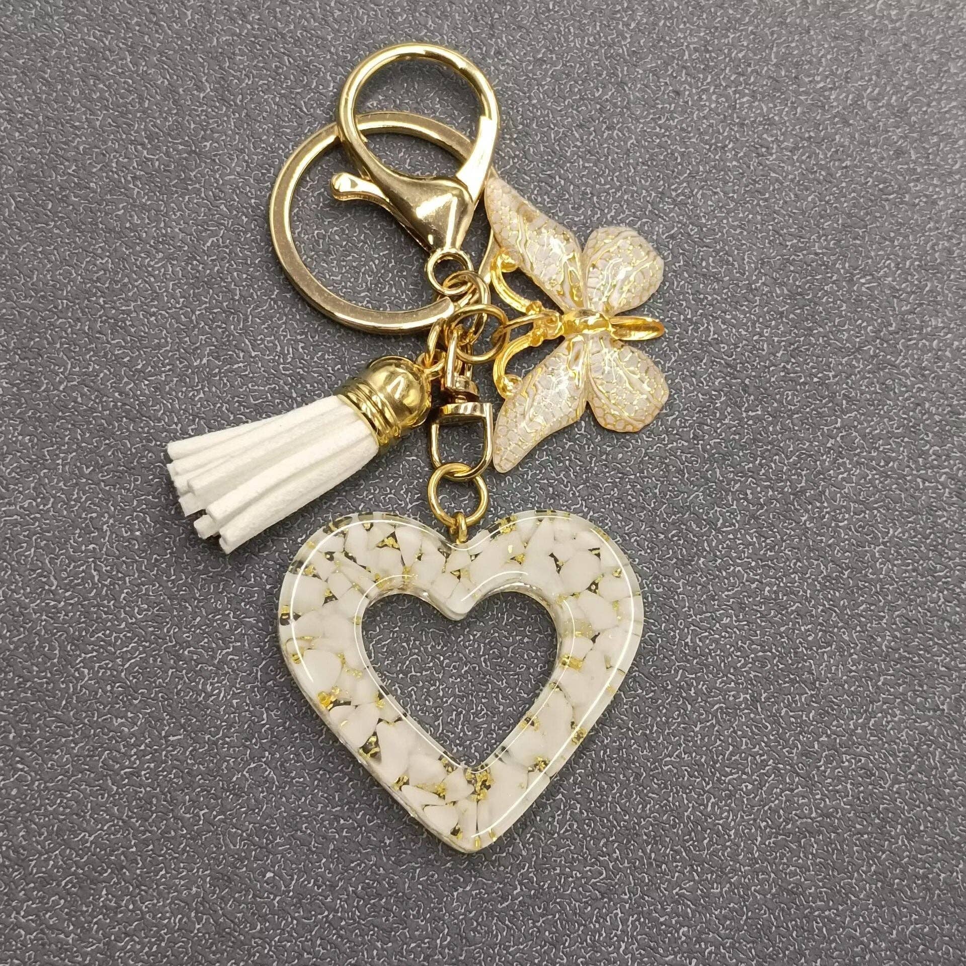 Heart & Butterfly Keychain