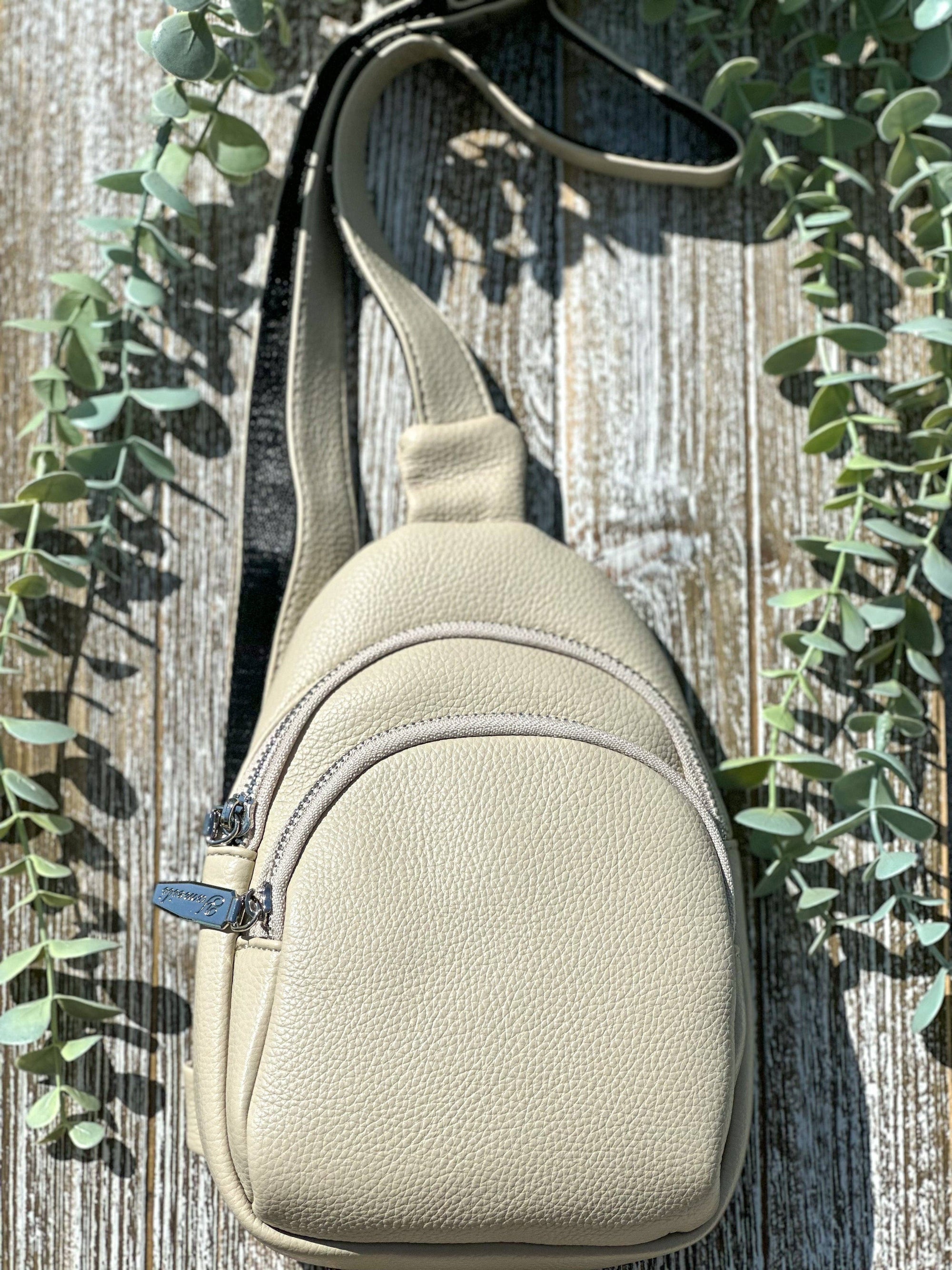 Beige Sling Back Bag