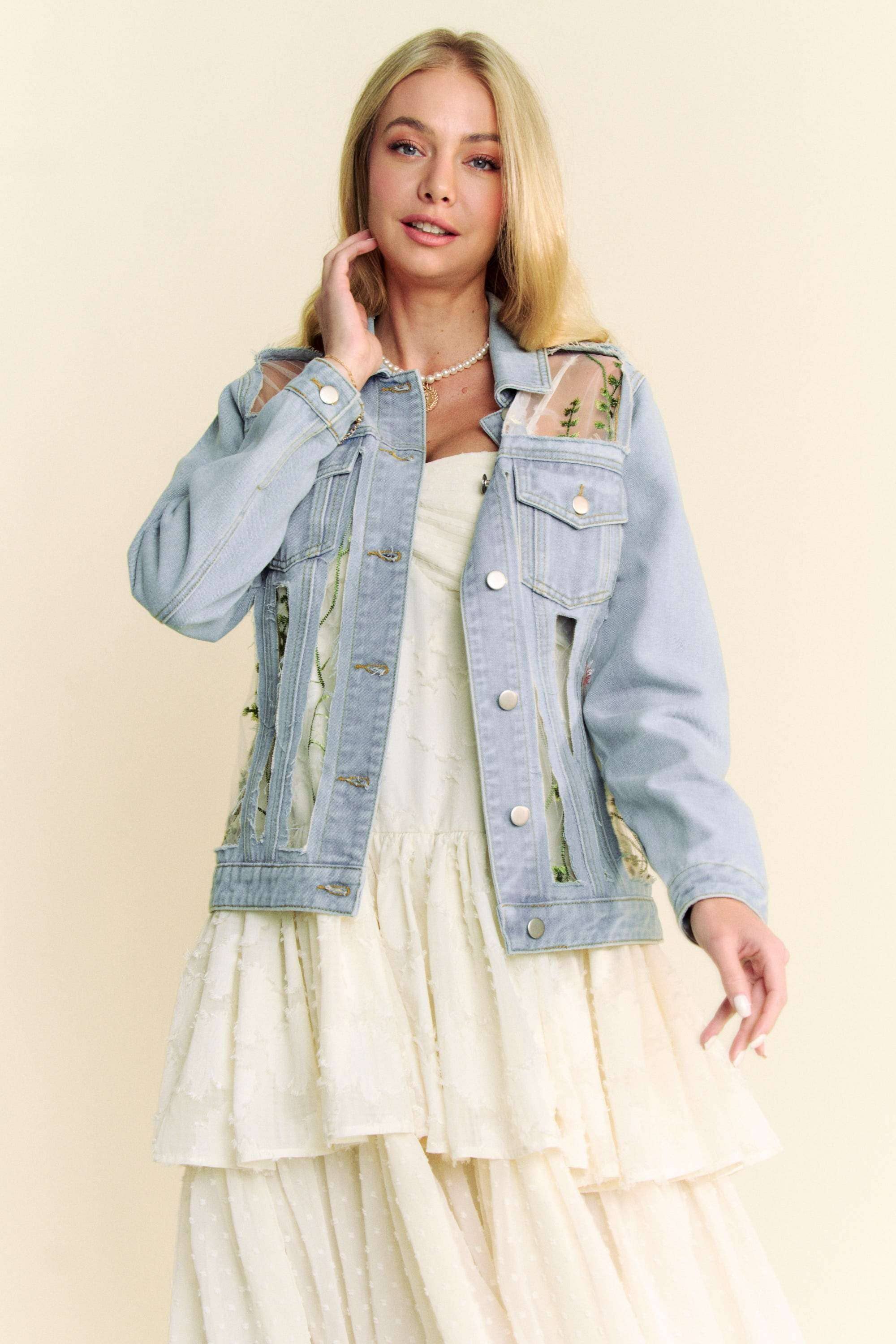Floral Denim Jacket