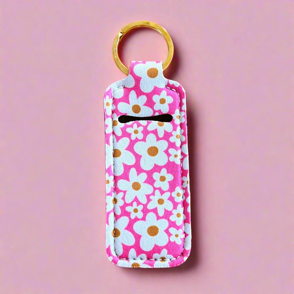 Pink Daisy Lip Balm Holder