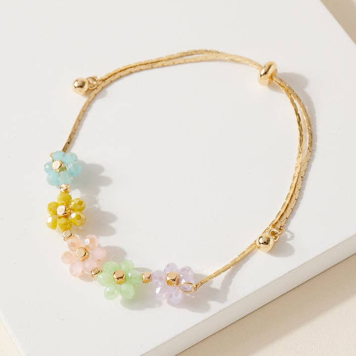 Beaded Flower Wreath Bracelet