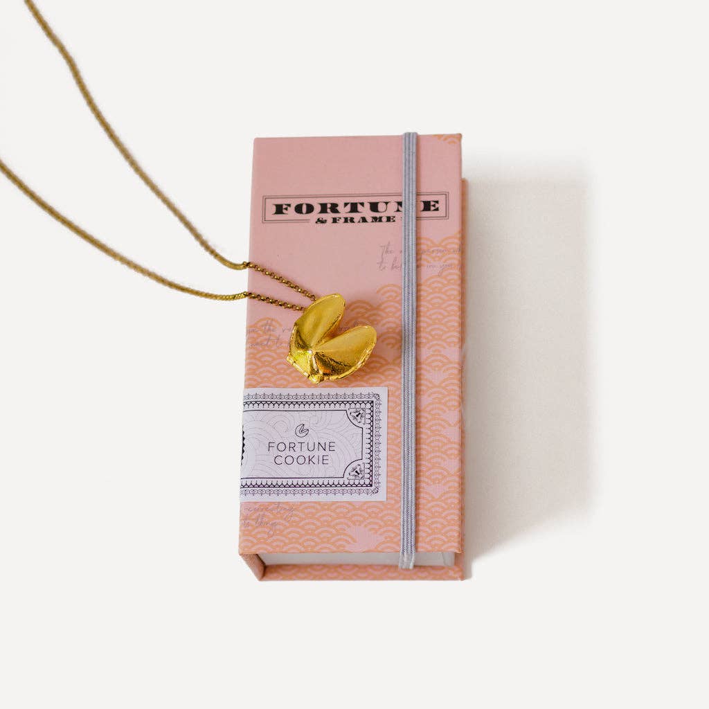 Locket Necklace - Fortune Cookie Locket Necklace - Secret Message Locet
