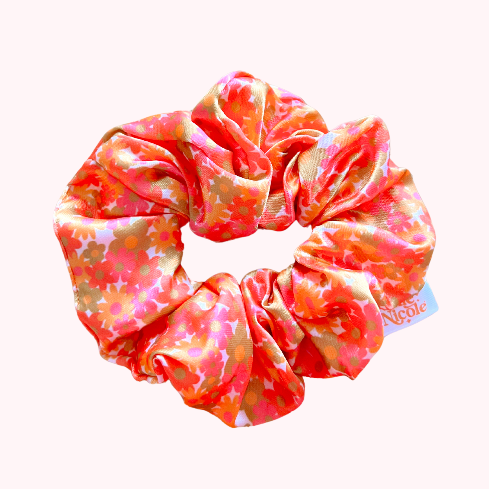 60s Floral Scrunchie