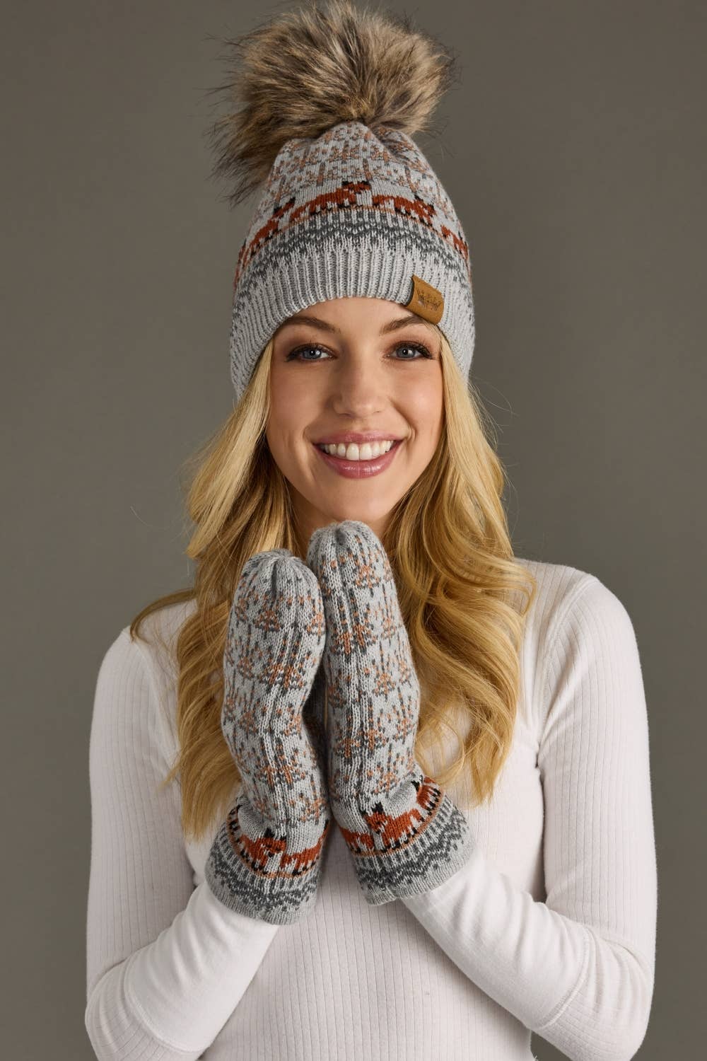 Gray Fox Mittens