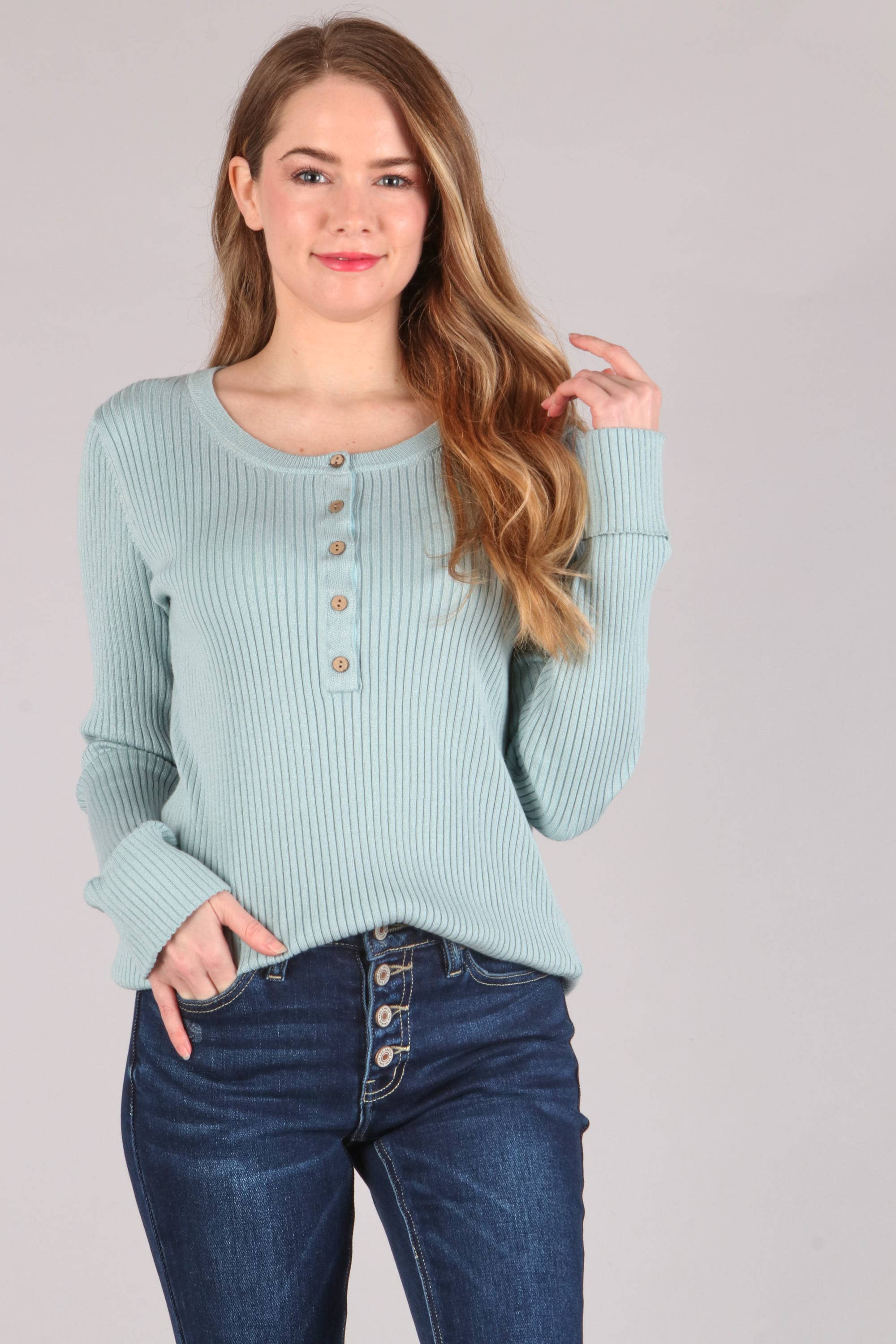 Knit Henley Top