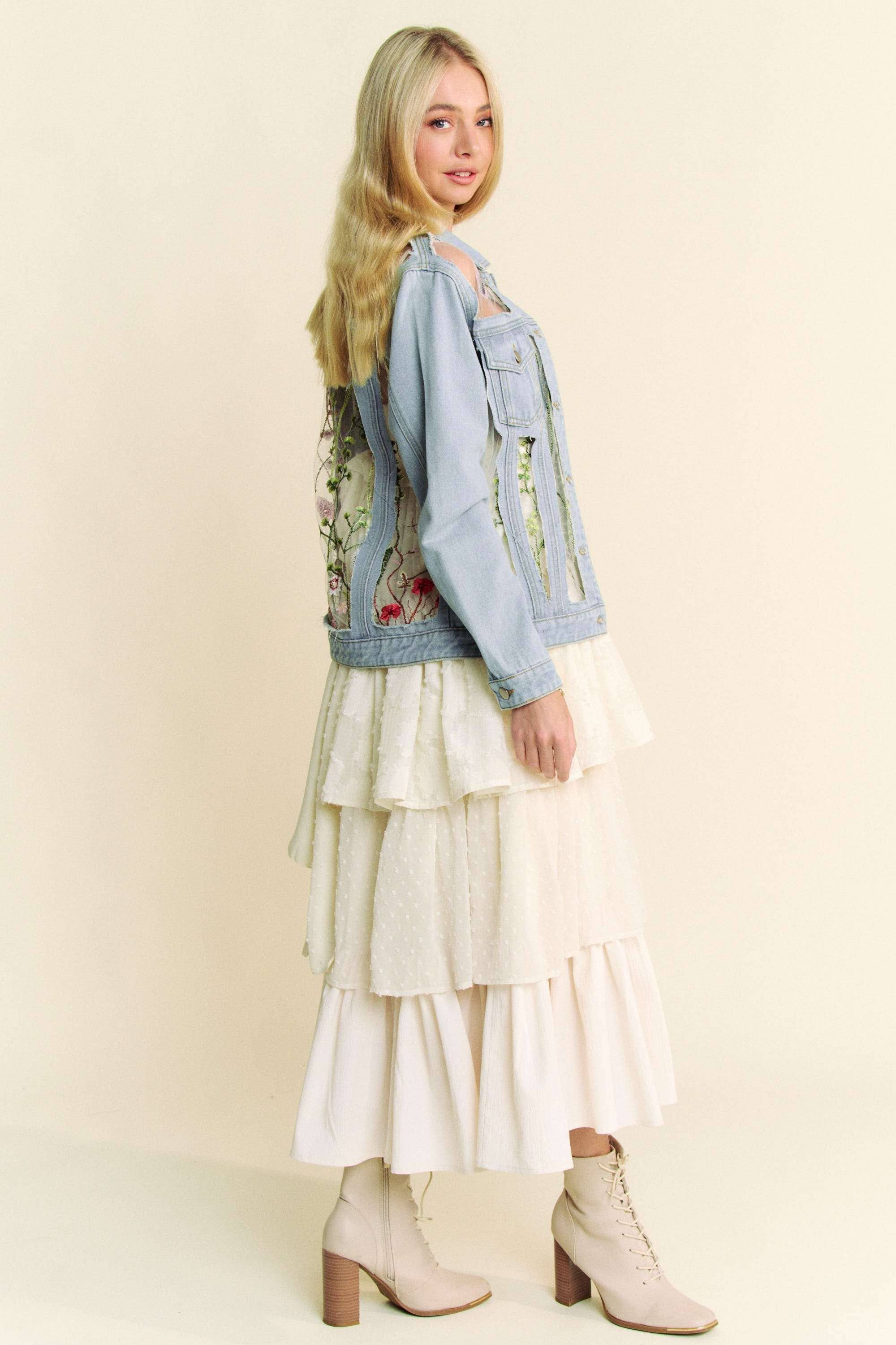 Floral Denim Jacket