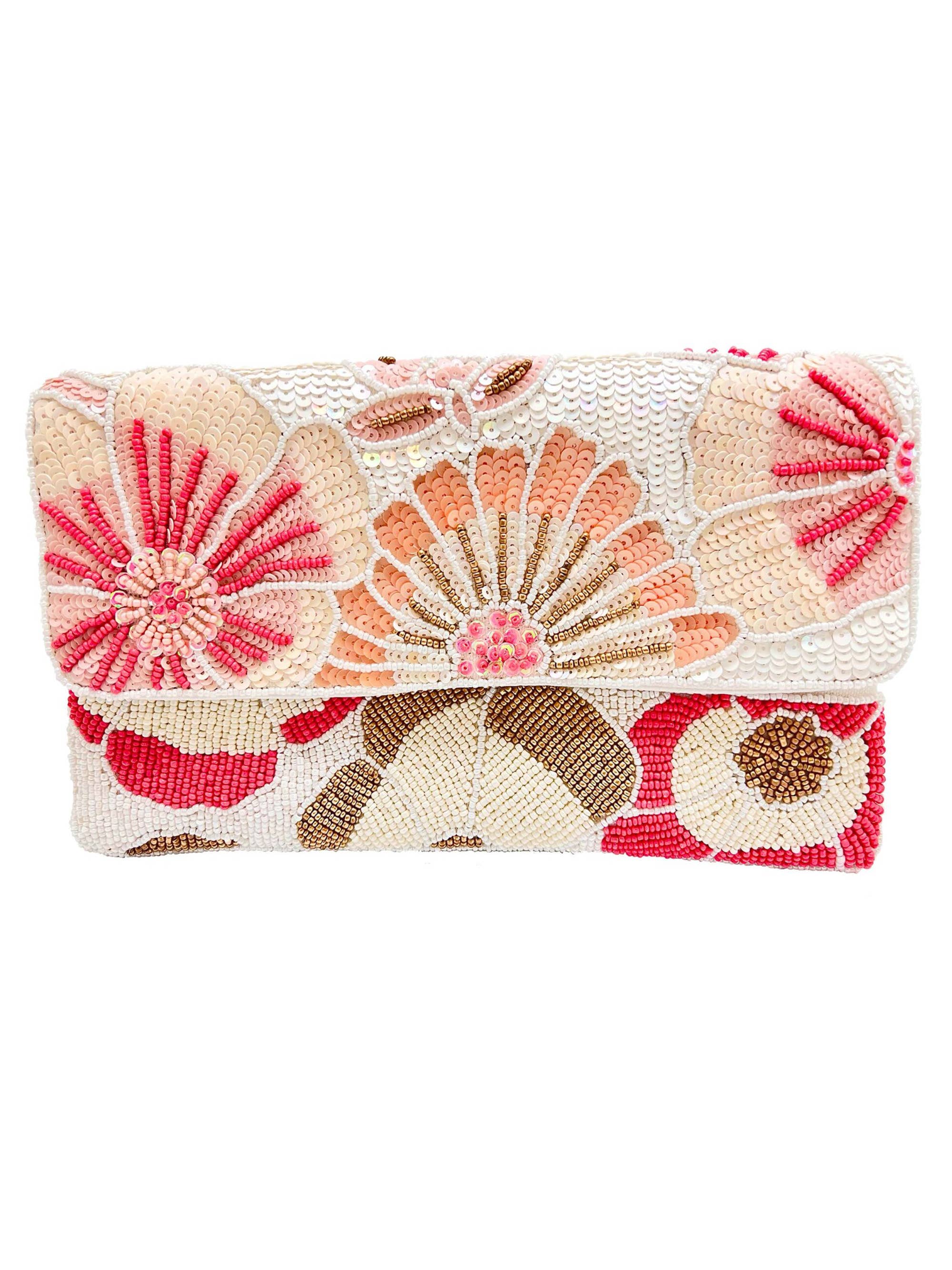 Flower Beaded Clutch