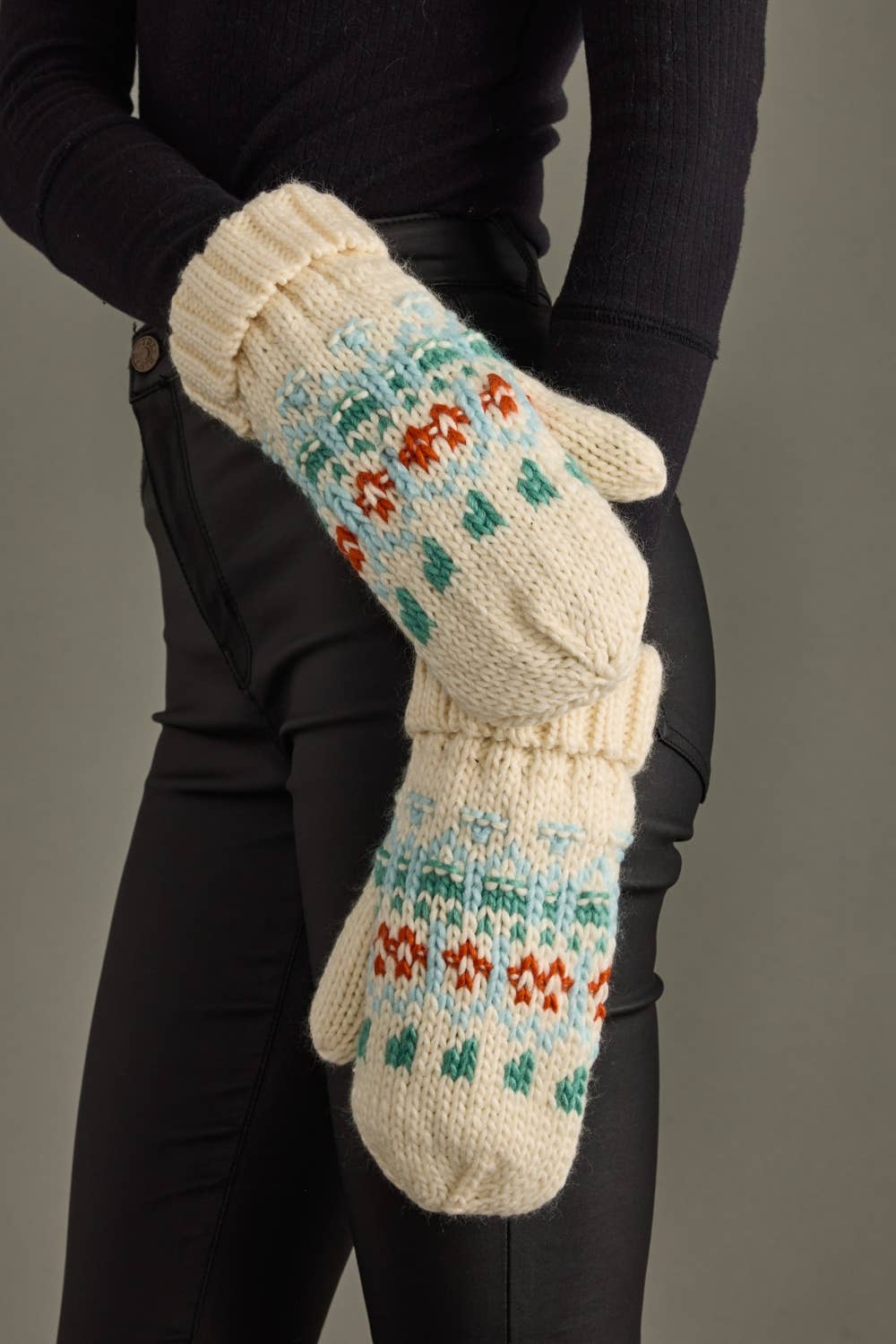 Playful Patterned Mittens
