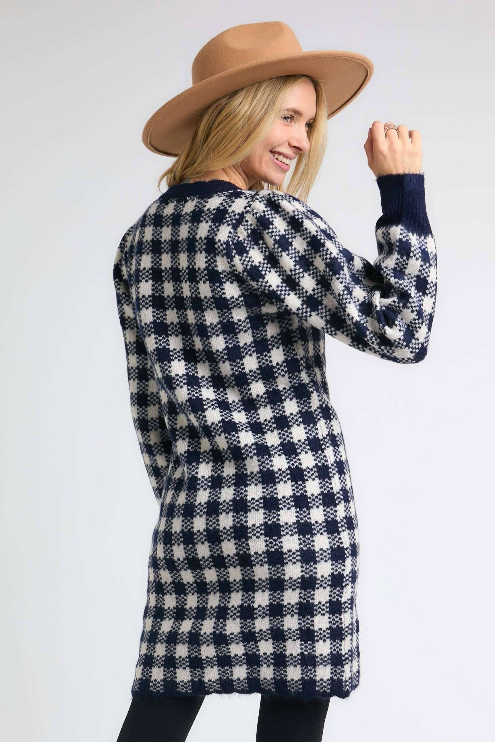 Checker Sweater Dress