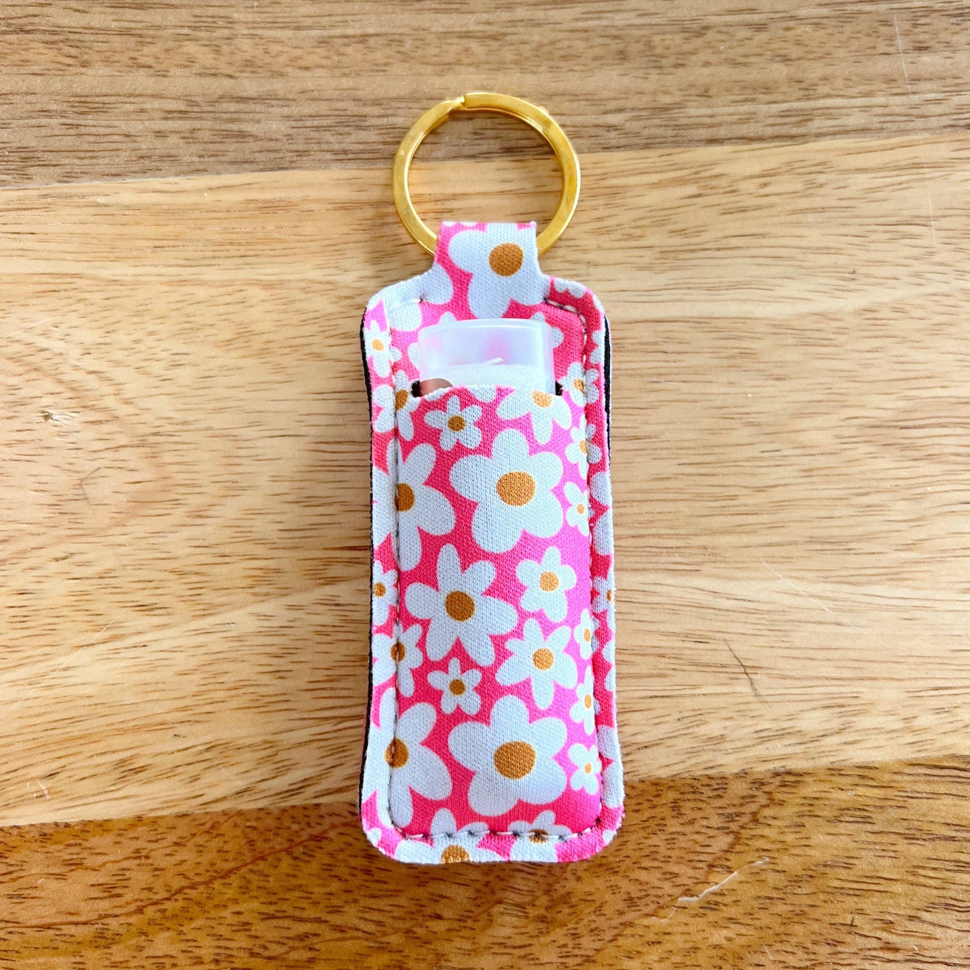 Pink Daisy Lip Balm Holder