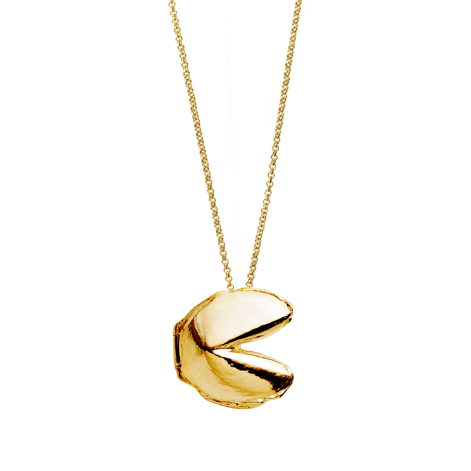 Locket Necklace - Fortune Cookie Locket Necklace - Secret Message Locet
