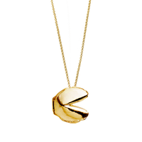 Locket Necklace - Fortune Cookie Locket Necklace - Secret Message Locet
