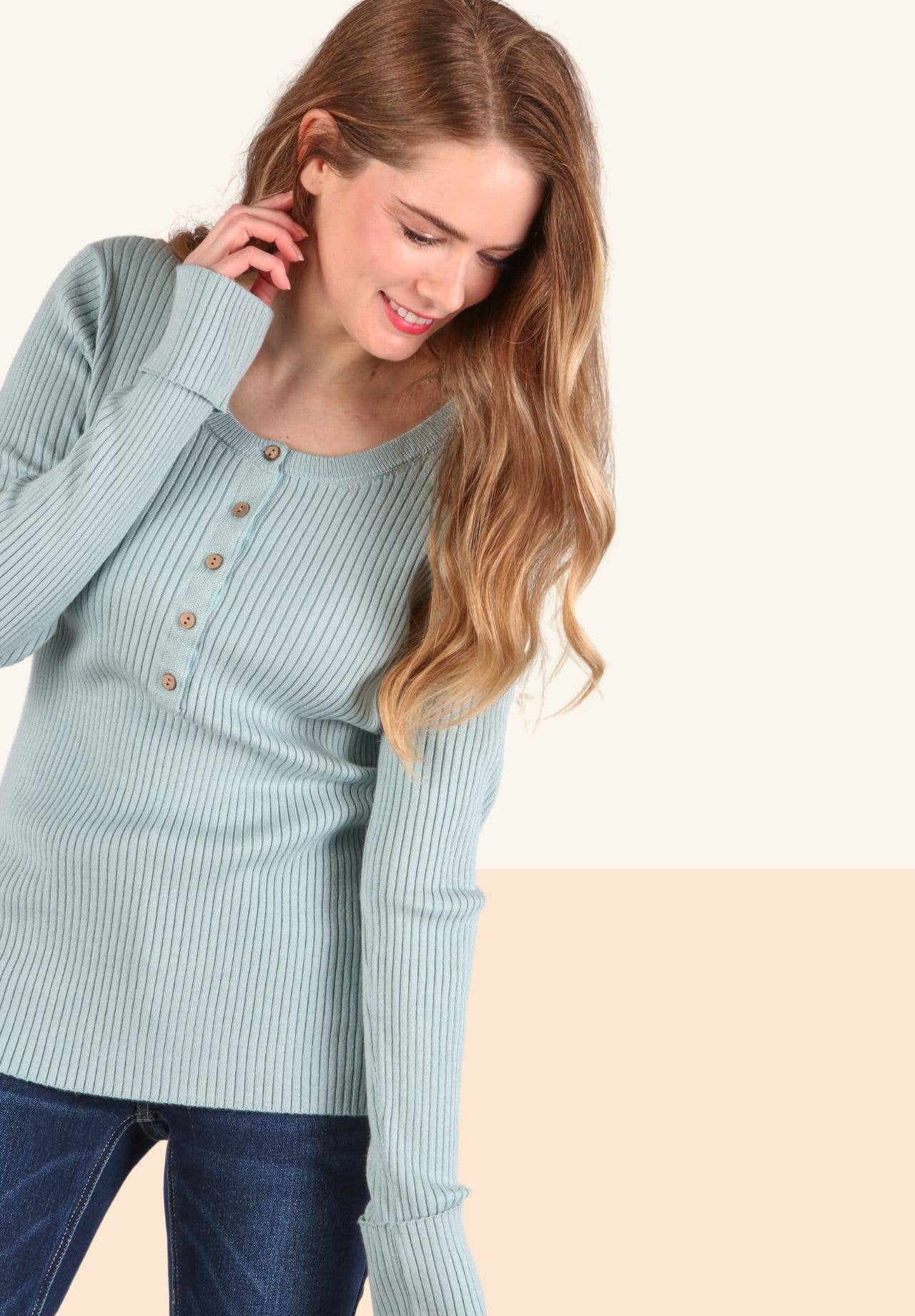 Knit Henley Top