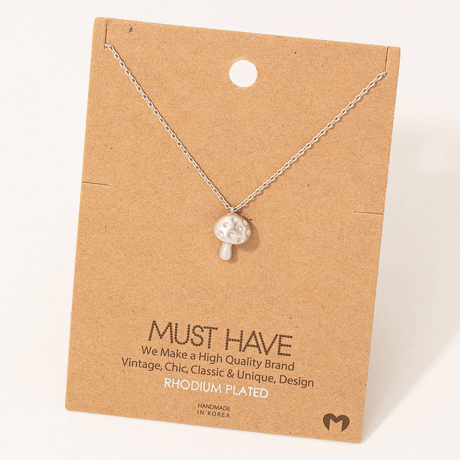 Mini Mushroom Pendant Necklace