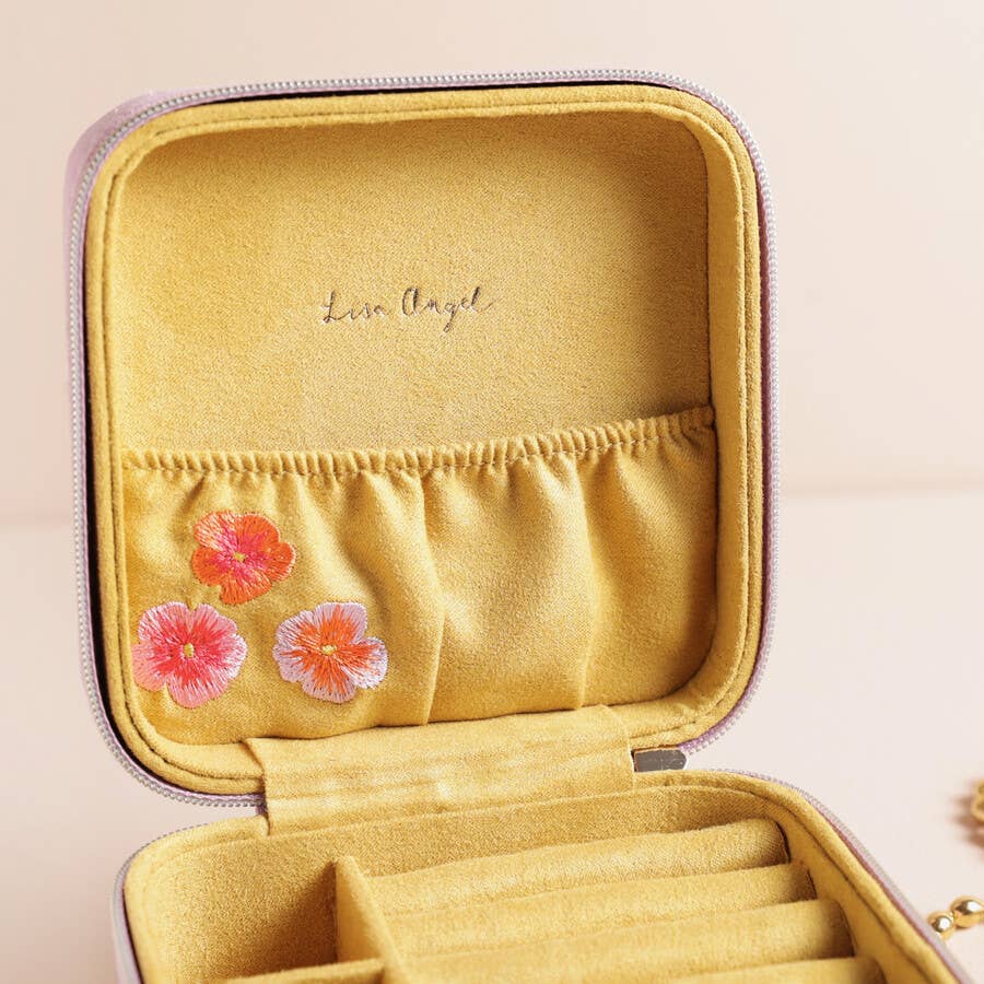 Floral Travel Jewelry Box